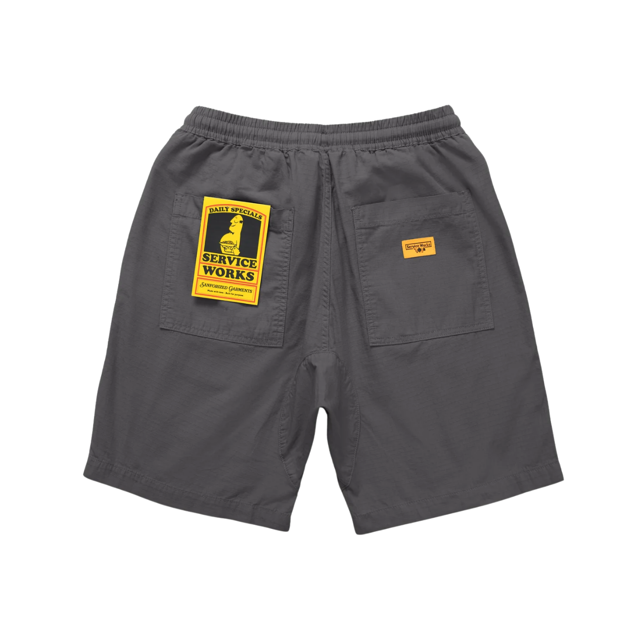 SERVICE WORKS RIPSTOP CHEF SHORT - WASHED BLACK