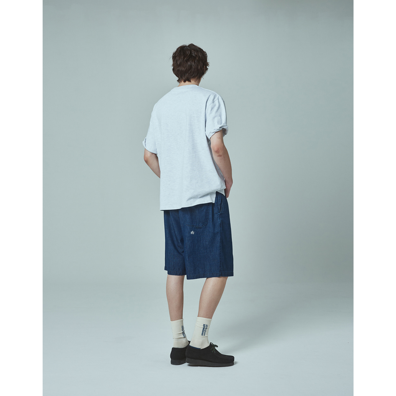 UNIFORM BRIDGE AE DENIM STRING EASY SHORT PANTS 6OZ - INDIGO WASHED