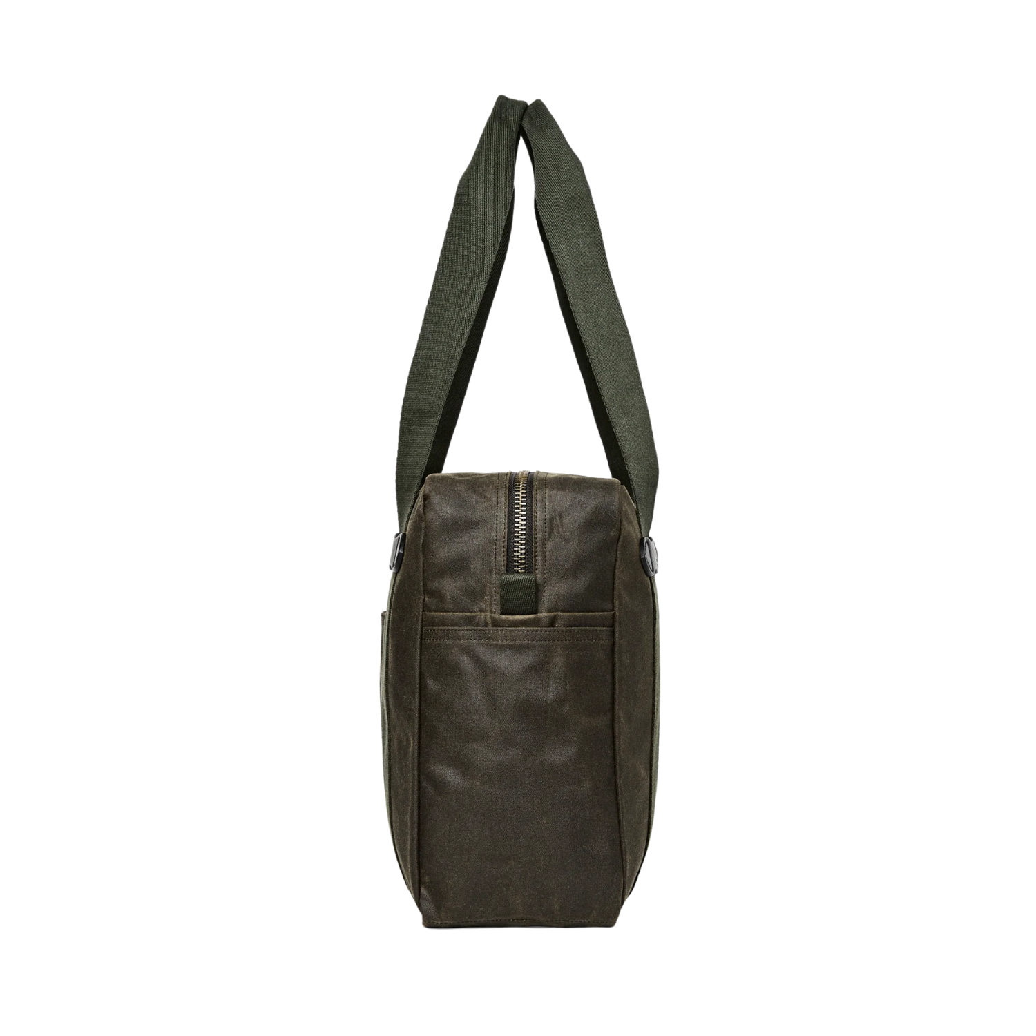 FILSON TIN CLOTH ZIPPER TOTE BAG - OTTER GREEN