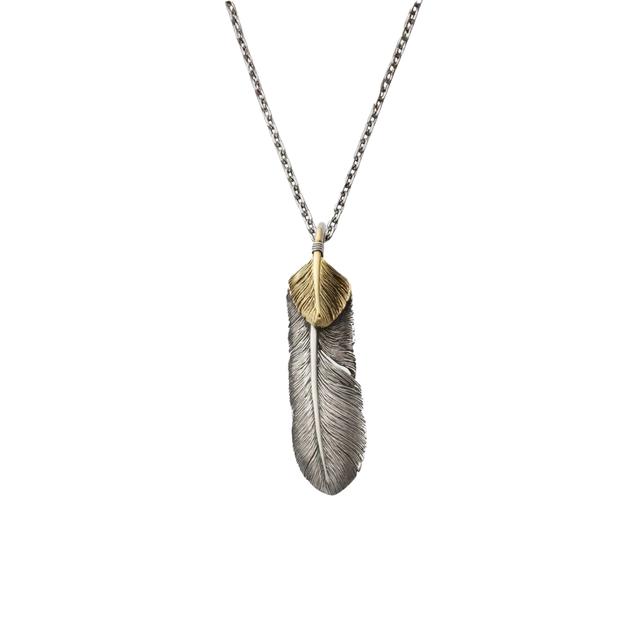 SAAD FEATHER (FACING LEFT) SILVER 925 PENDANT TOP - No Color