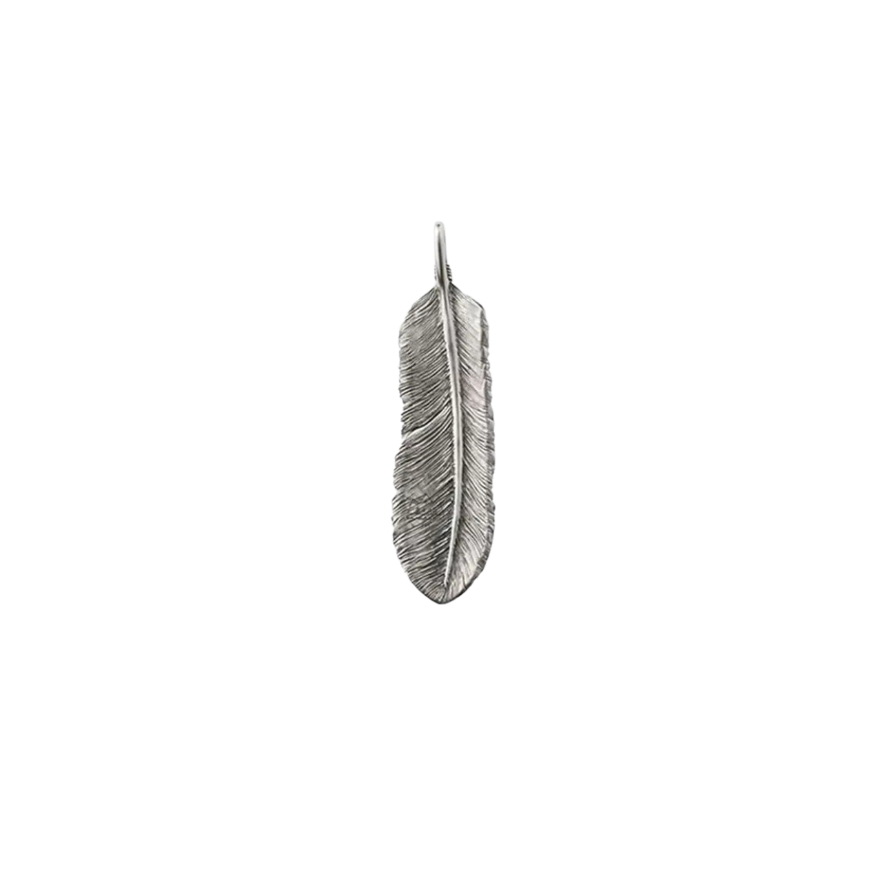 SAAD FEATHER (FACING LEFT) SILVER 925 PENDANT TOP - No Color