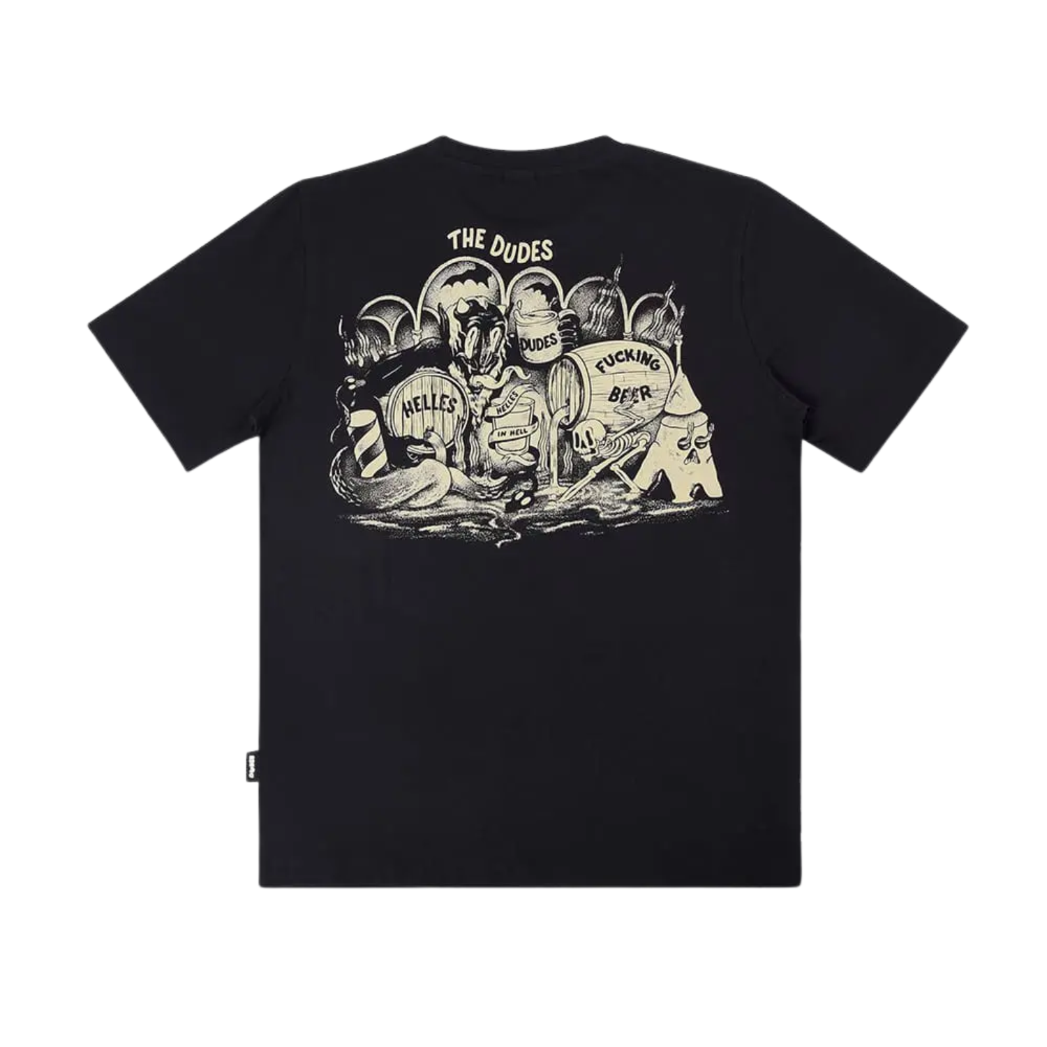 THE DUDES HELLES IN HELL T-SHIRT - BLACK
