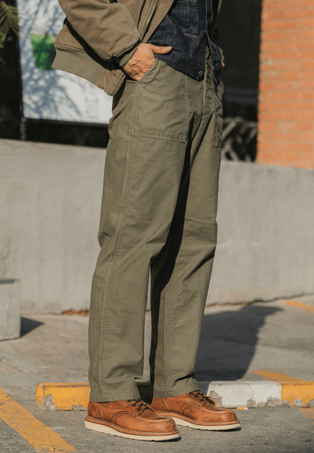 TCB JEANS 50'S BAKER PANTS - OLIVE