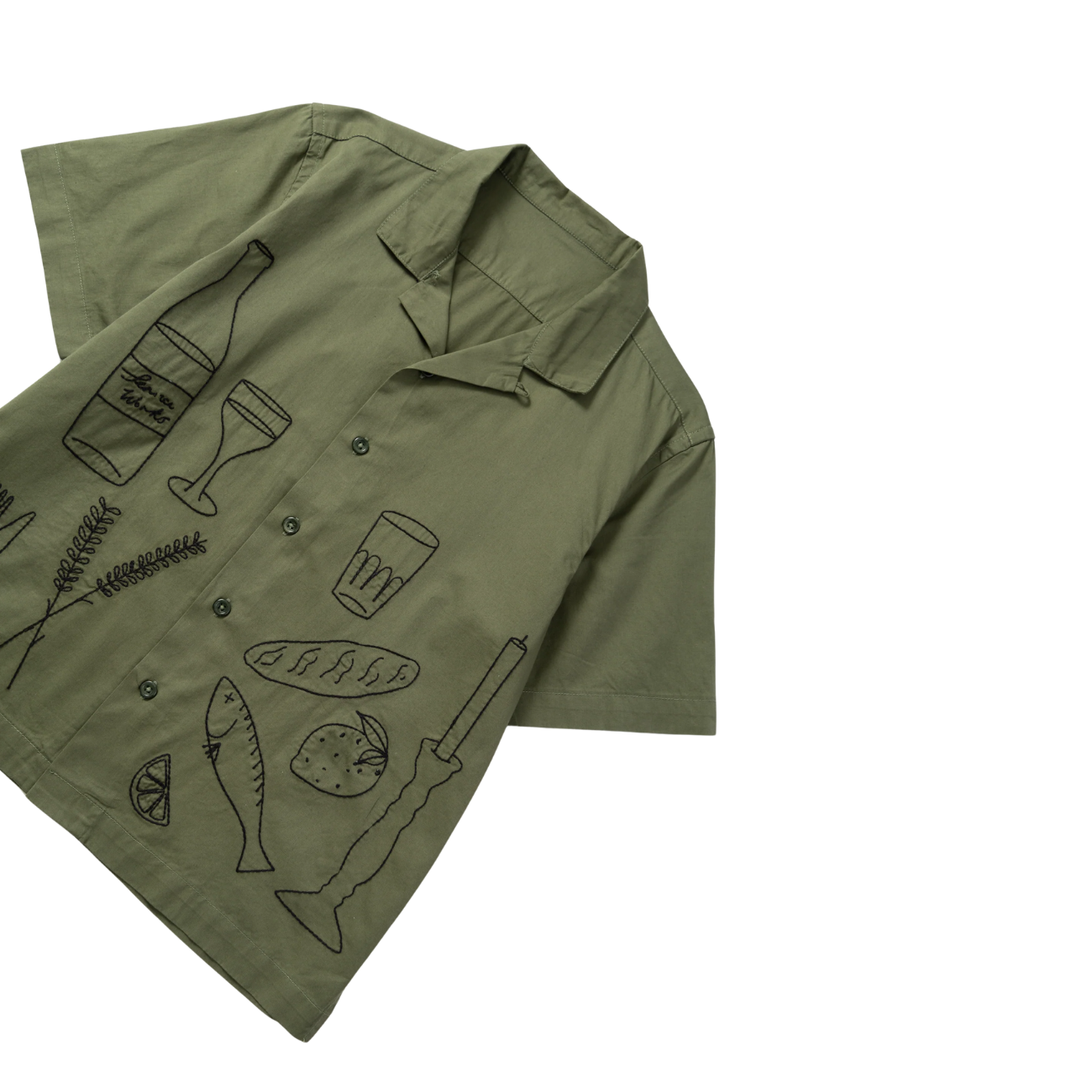 SERVICE WORKS LIGHT TWILL PICNIC SHIRT - OLIVE
