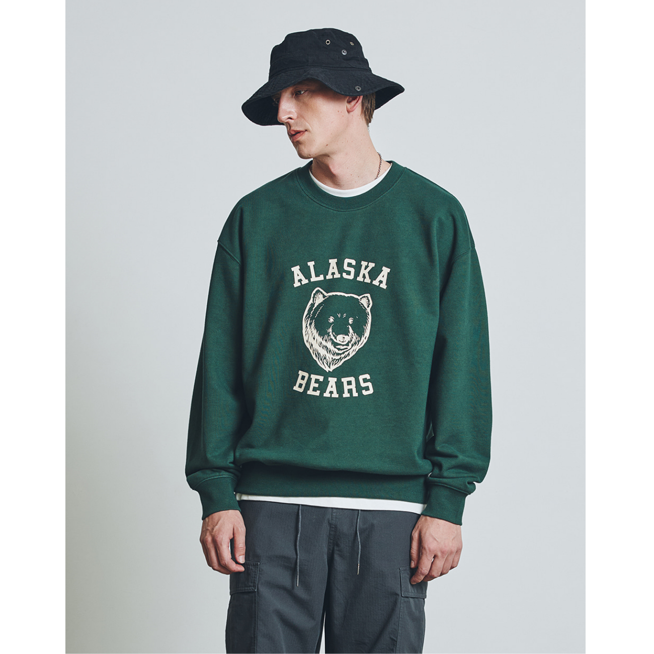 UNIFORM BRIDGE ALASKA BEARS SWEATSHIRTS - JUNGLE GREEN