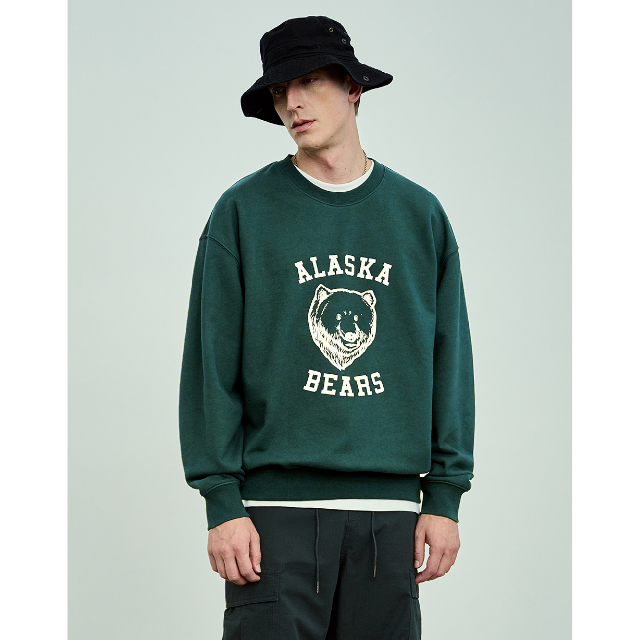 UNIFORM BRIDGE ALASKA BEARS SWEATSHIRTS - JUNGLE GREEN