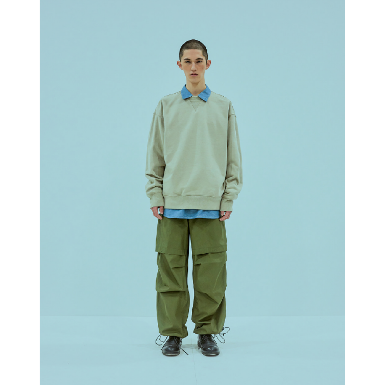 UNIFORM BRIDGE BASIC DYEING SWEATSHIRT - PIGMENT RED