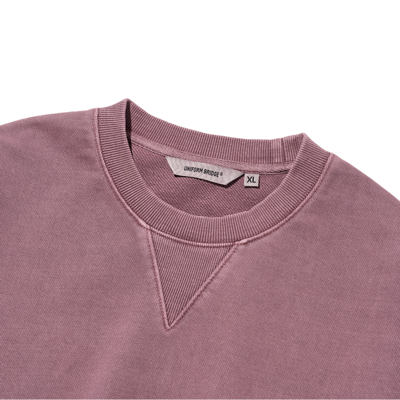 UNIFORM BRIDGE BASIC DYEING SWEATSHIRT - PIGMENT RED