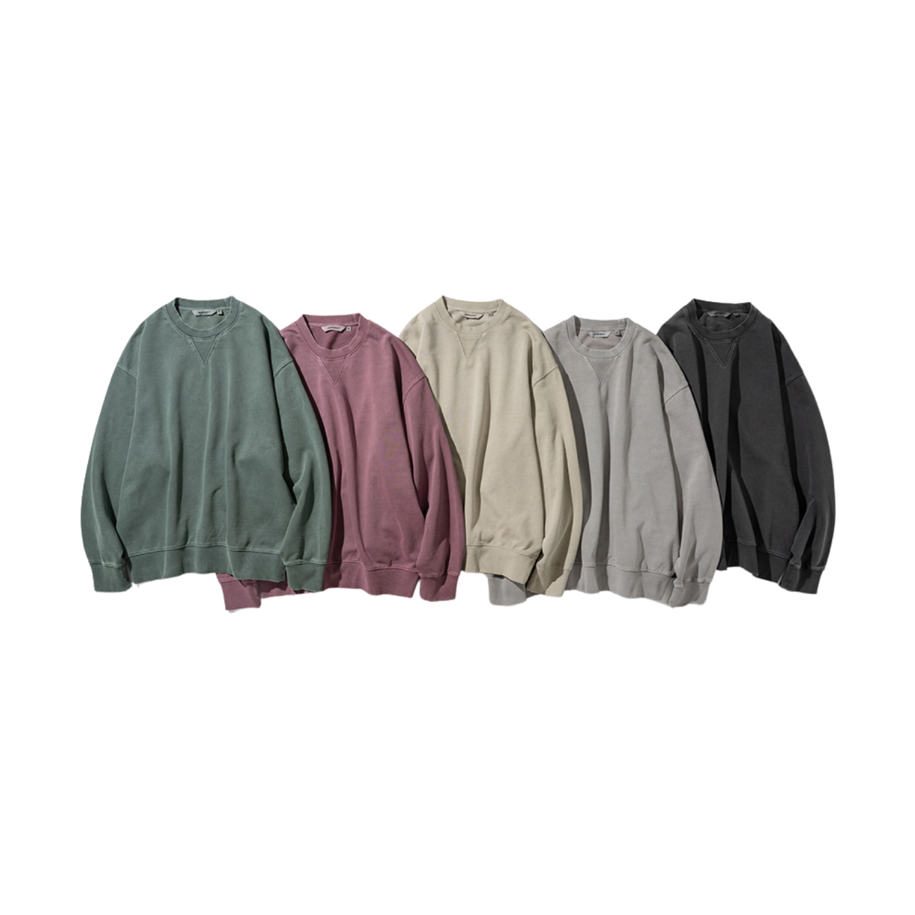 UNIFORM BRIDGE BASIC DYEING SWEATSHIRT - PIGMENT RED