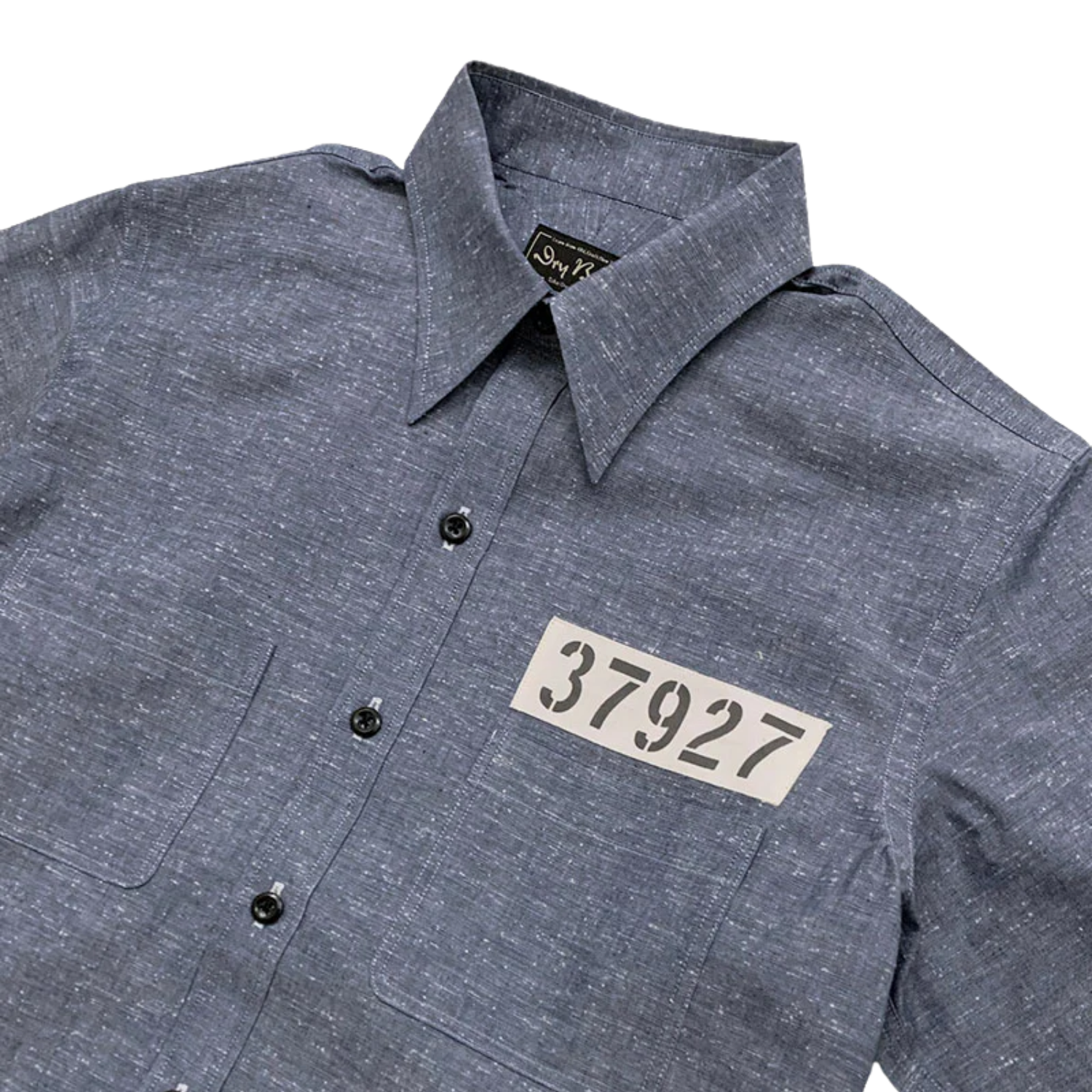 DRY BONES CHAMBRAY WORK SHIRT ANDY - BLUE