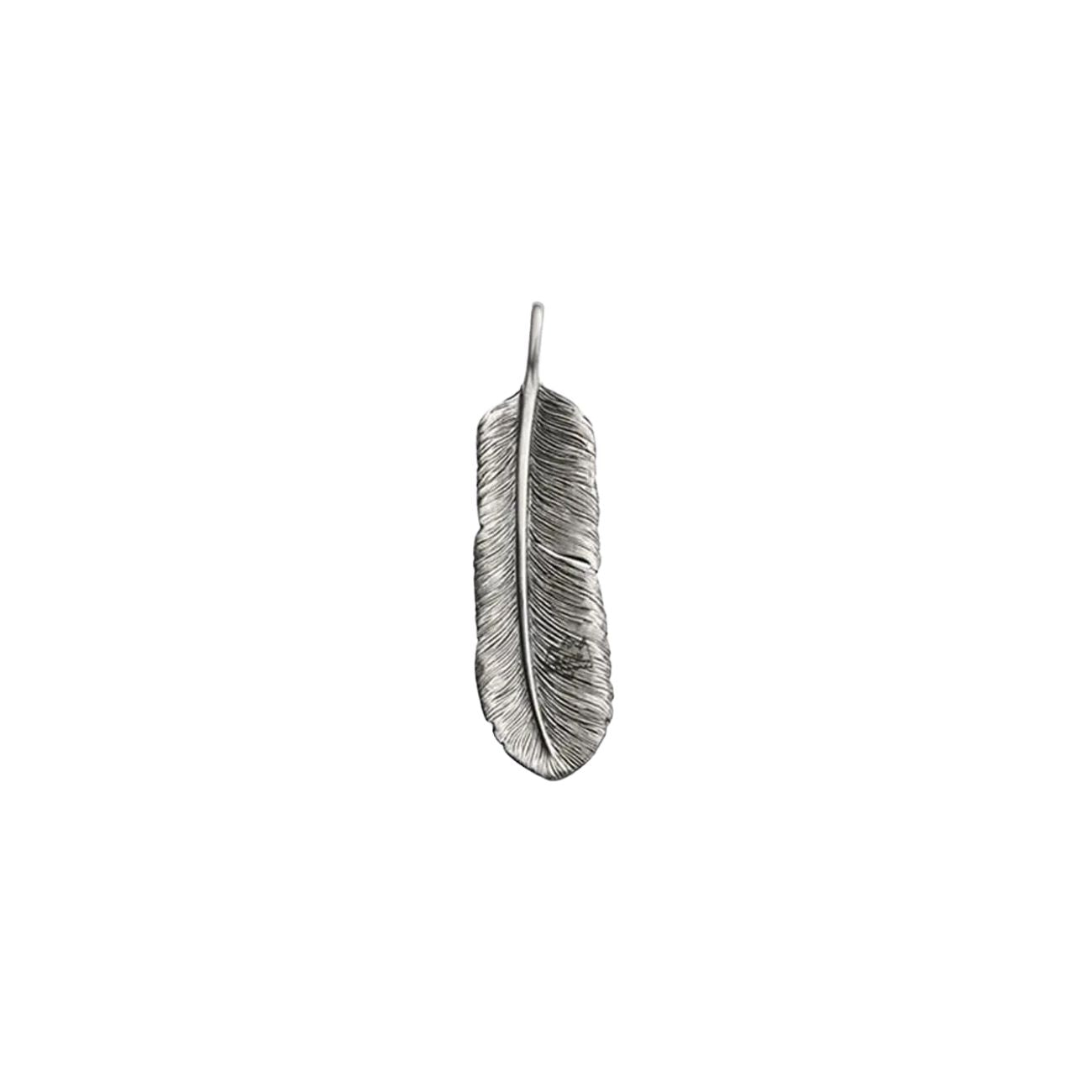 SAAD FEATHER (FACING RIGHT) SILVER 925 PENDANT TOP - No Color