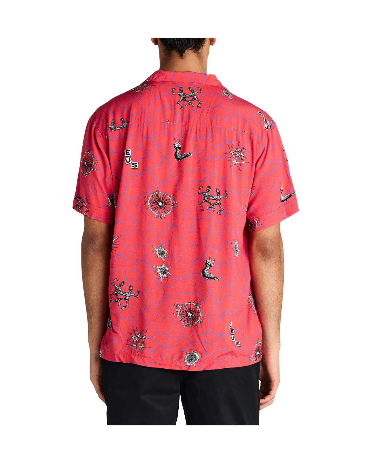 DEUS EX MACHINA VIBRANT VIRUS SHIRT - STRAWBERRY