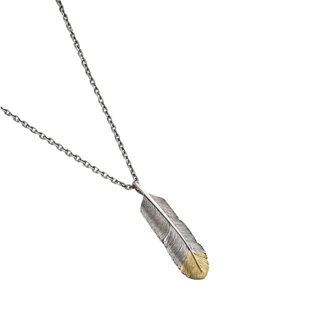 SAAD FEATHER (FACING RIGHT) SILVER 925 PENDANT TOP - No Color