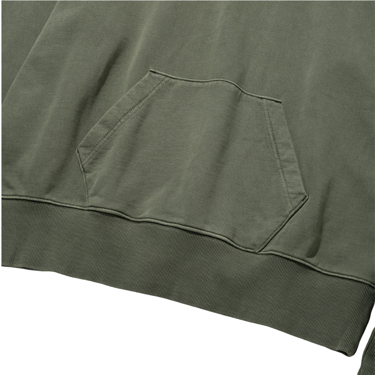 UNIFORM BRIDGE BASIC DYEING SWEAT HOOD - PIGMENT OLIVE