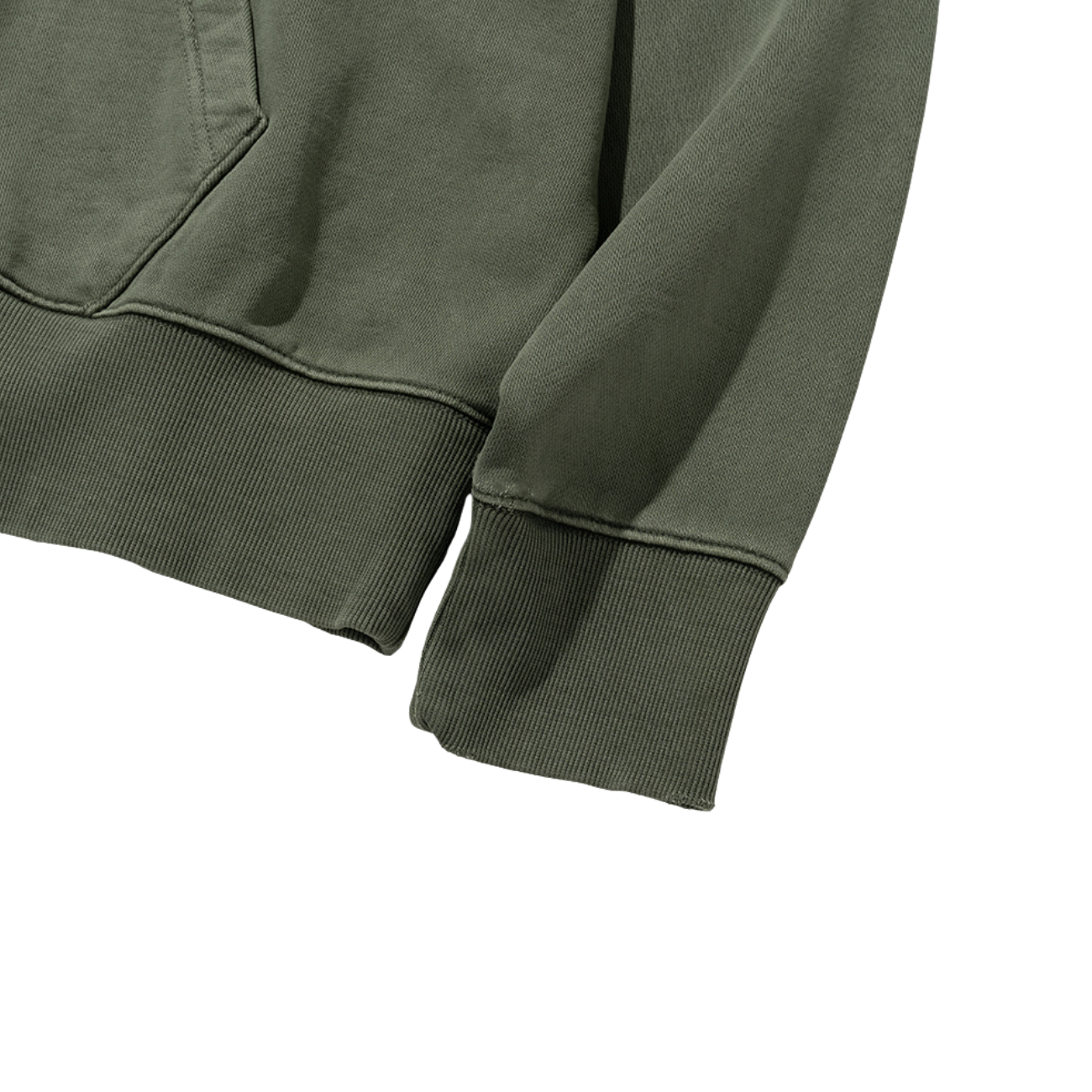 UNIFORM BRIDGE BASIC DYEING SWEAT HOOD - PIGMENT OLIVE