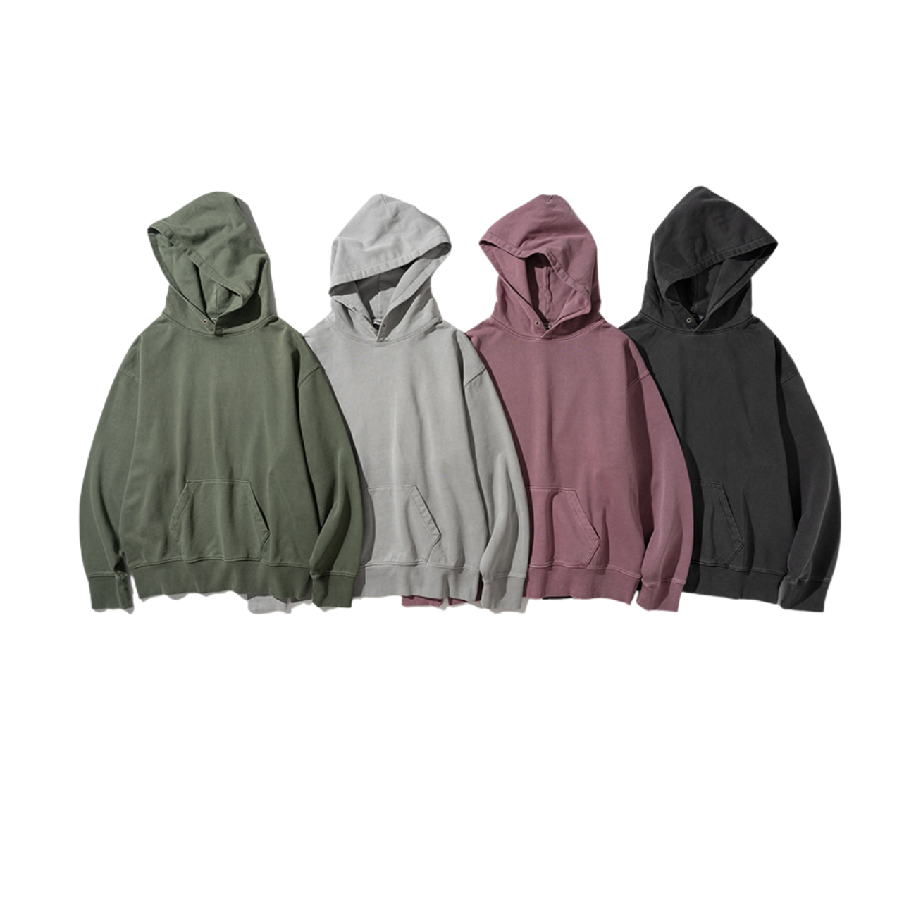 UNIFORM BRIDGE BASIC DYEING SWEAT HOOD - PIGMENT OLIVE