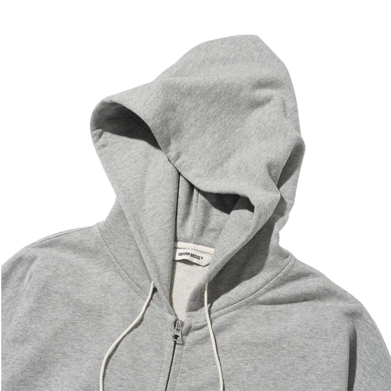 UNIFORM BRIDGE BASIC SWEAT HOOD ZIP UP - 8% MELANGE