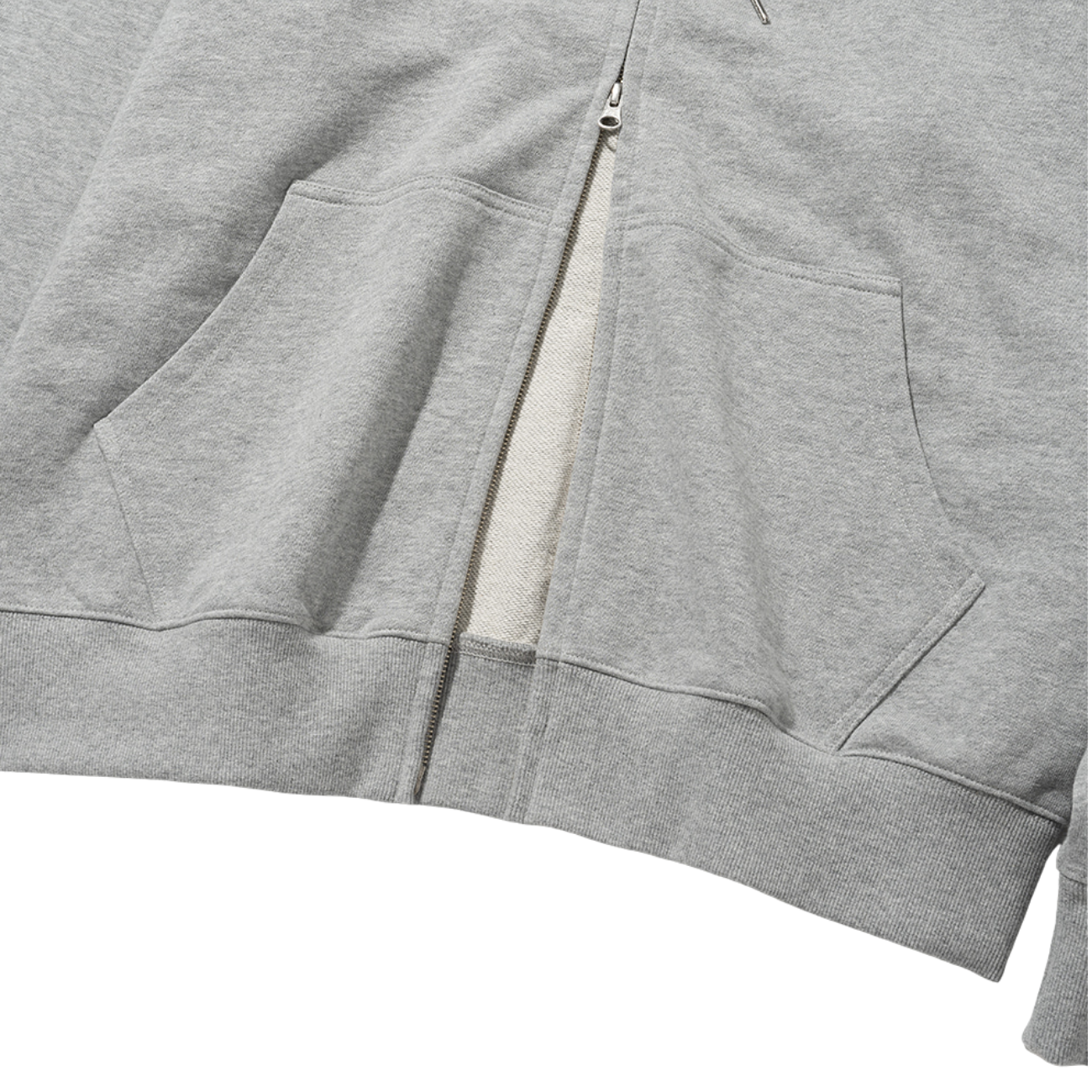 UNIFORM BRIDGE BASIC SWEAT HOOD ZIP UP - 8% MELANGE