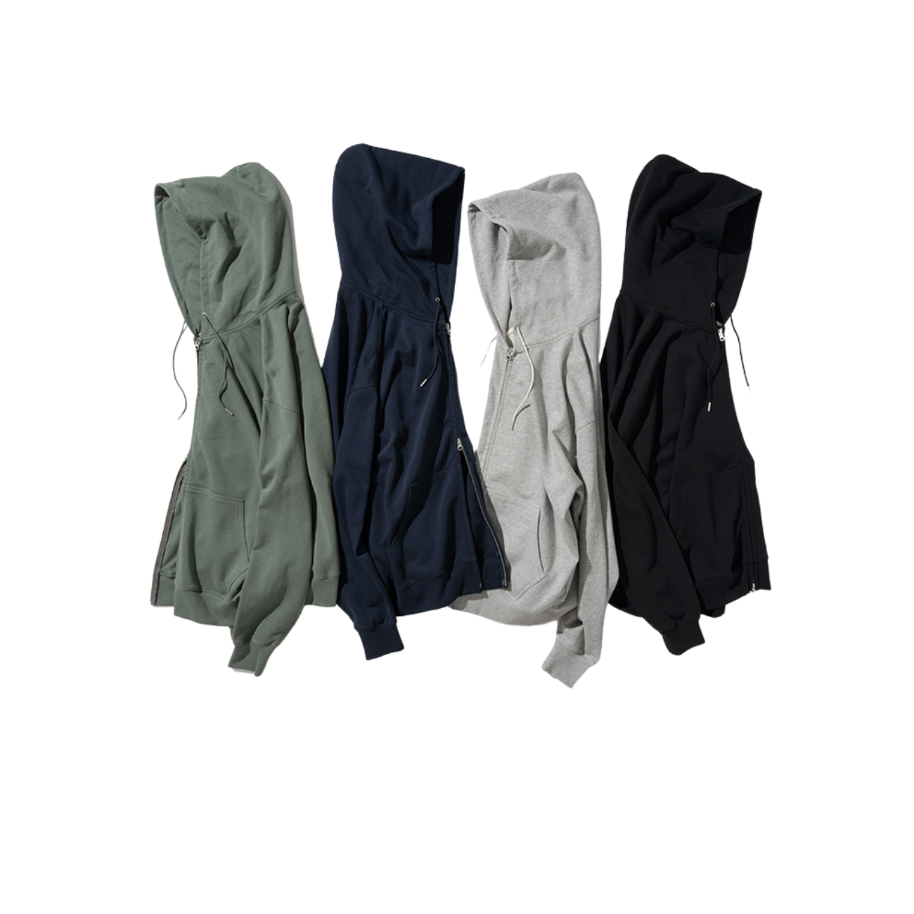 UNIFORM BRIDGE BASIC SWEAT HOOD ZIP UP - 8% MELANGE