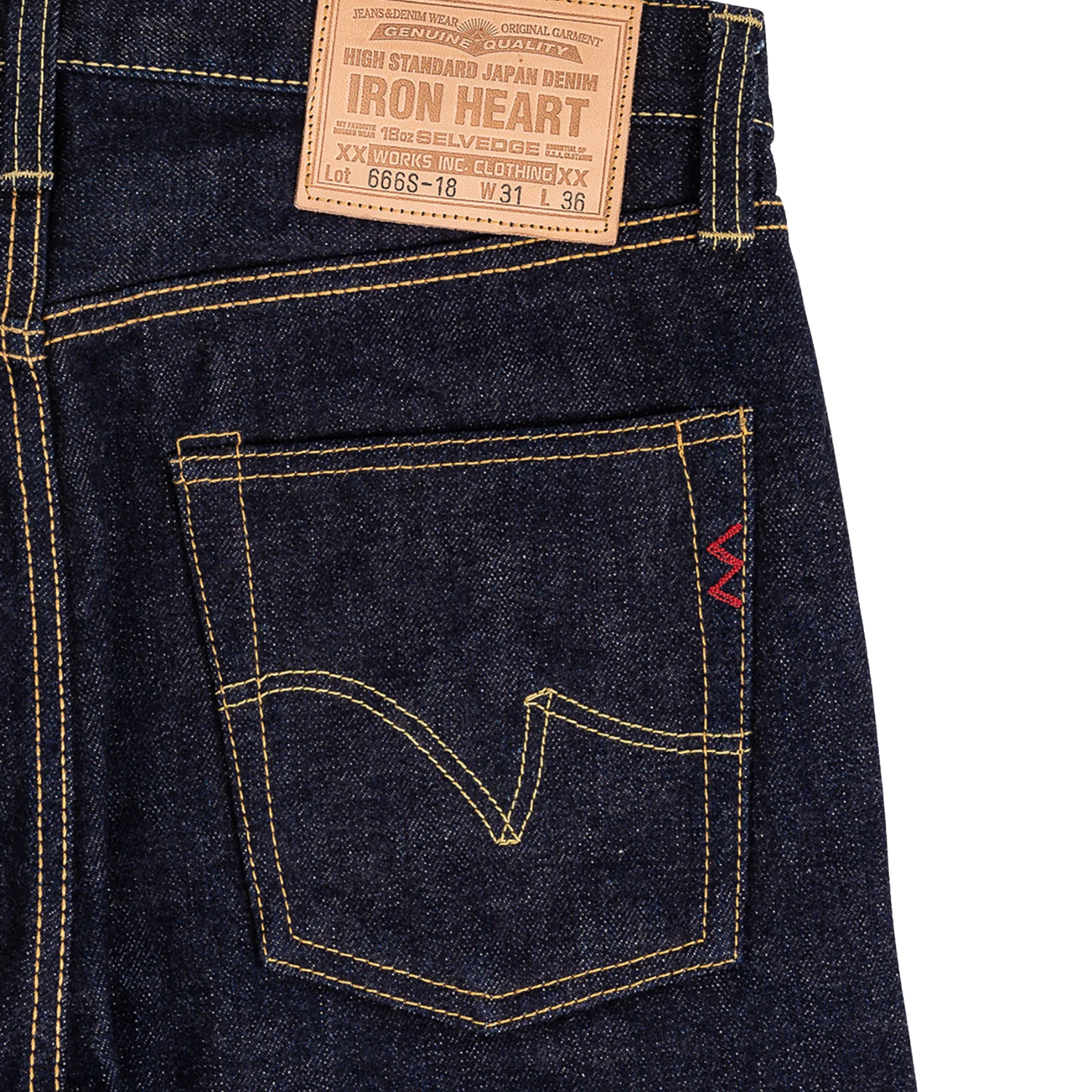 IRON HEART IH666 S 18OZ - INDIGO