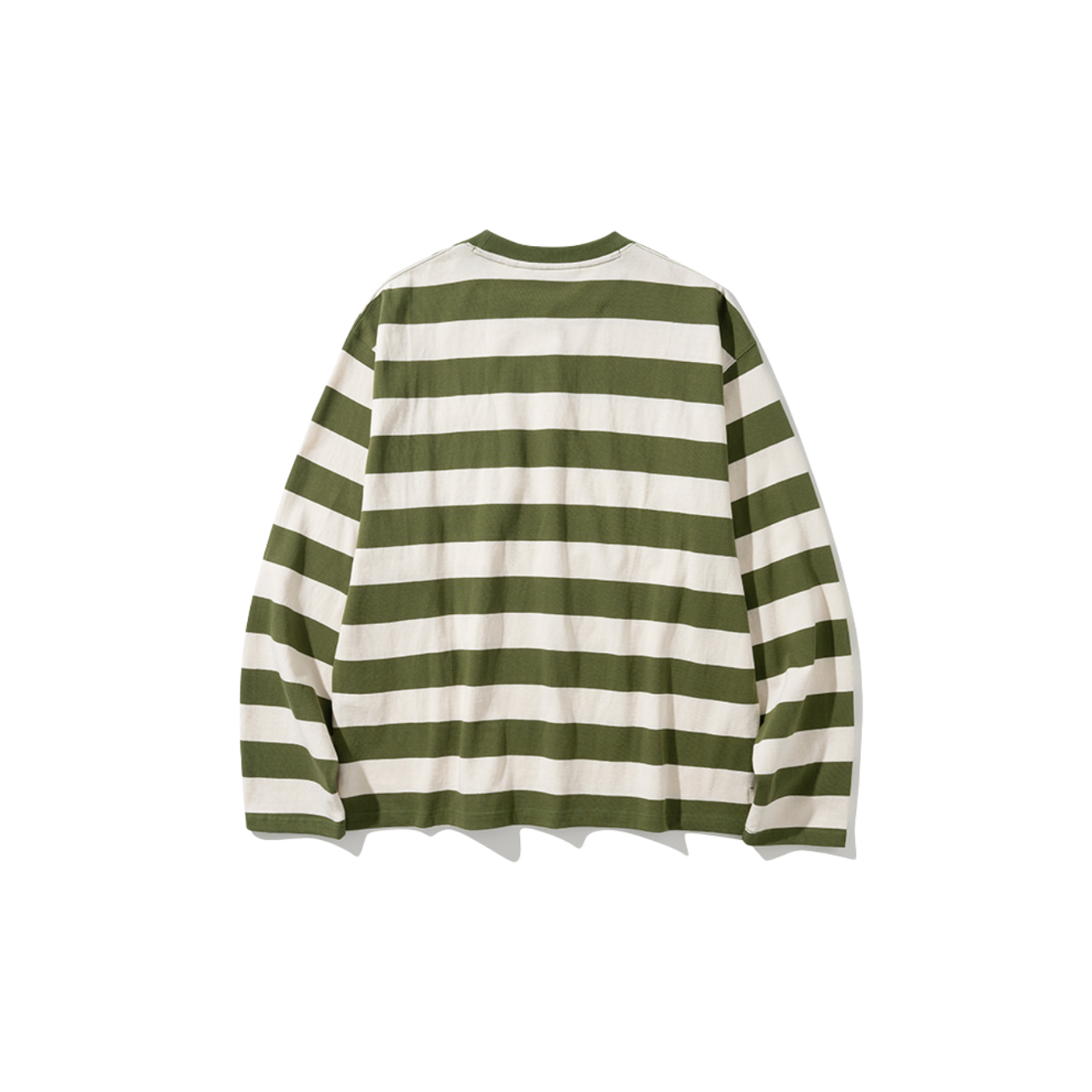 UNIFORM BRIDGE NAVAL STRIPE POCKET L/S T-SHIRT - OLIVE