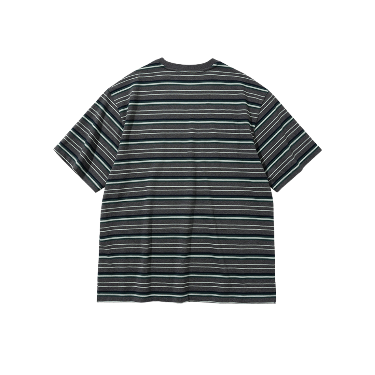 UNIFORM BRIDGE AE VINTAGE STRIPE S/S T-SHIRT - CHARCOAL