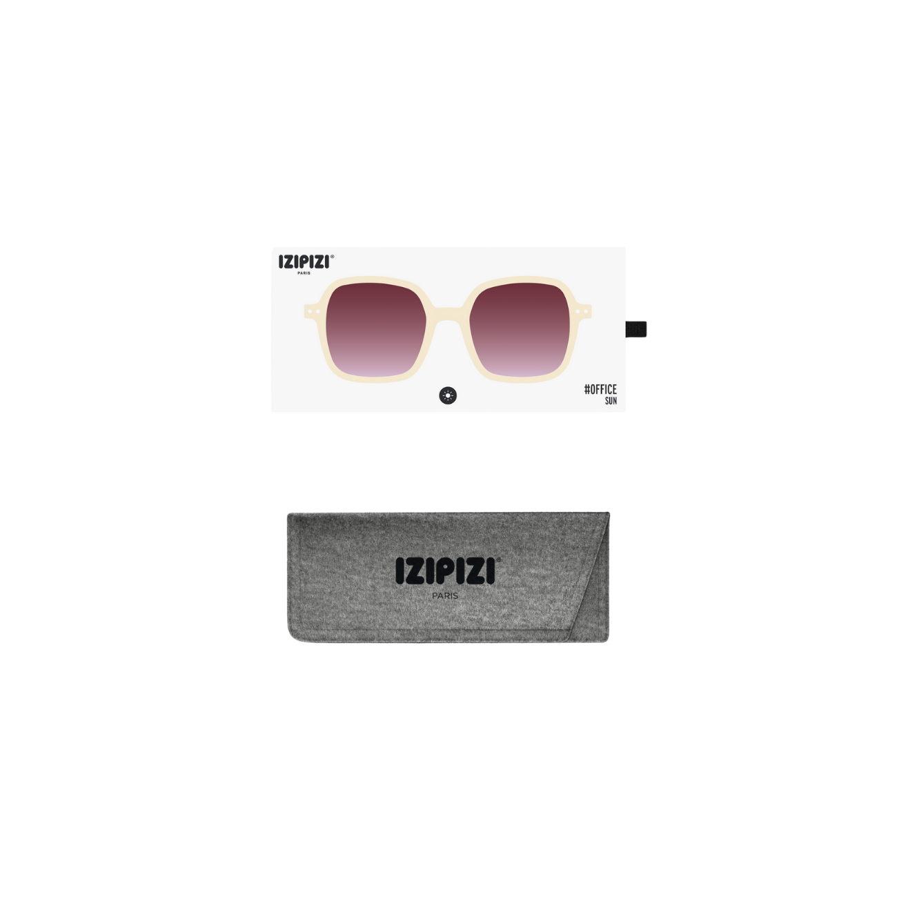 IZIPIZI SUN OFFICE VINTAGE CREAM VIOLET SHADING LENSES - VINTAGE CREAM