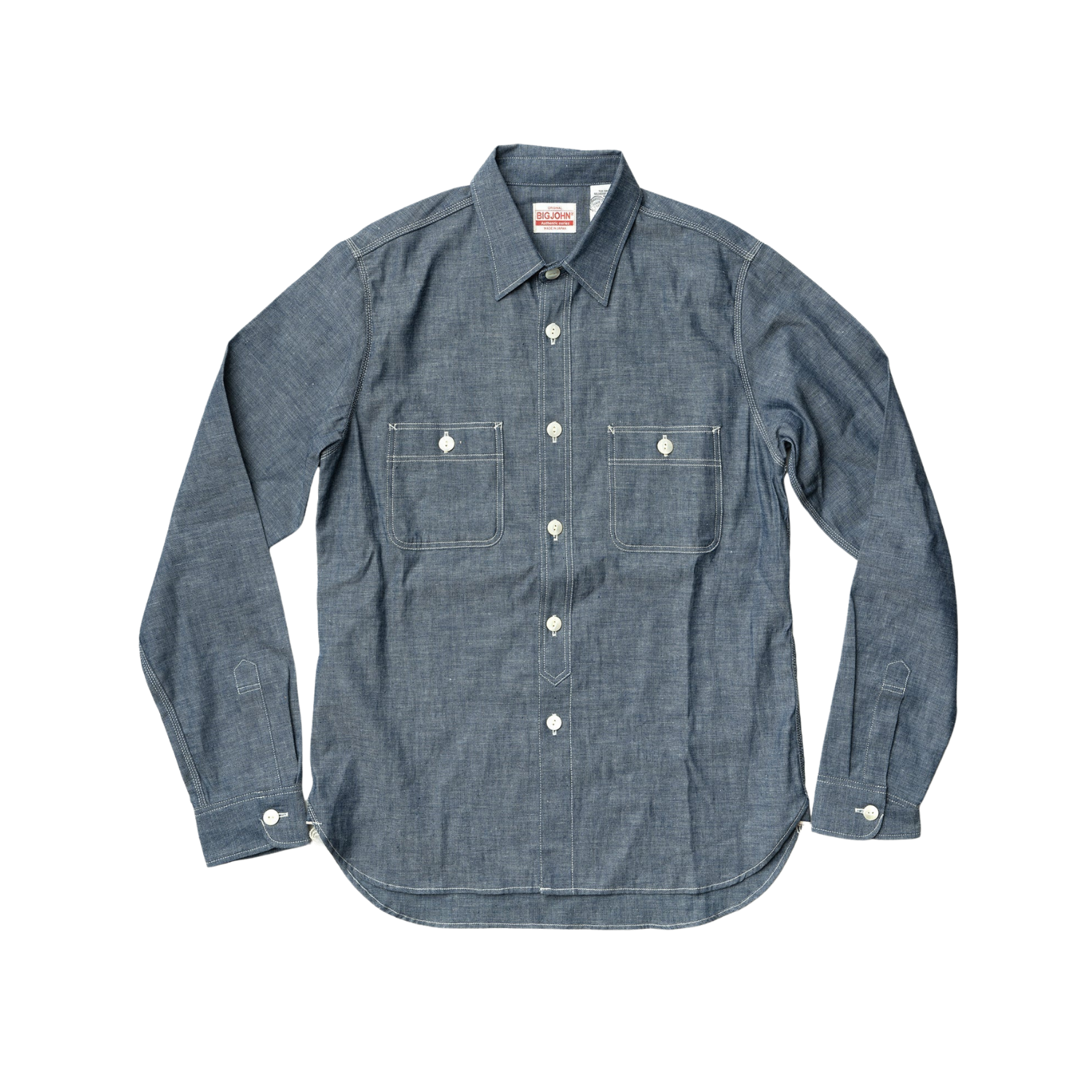 BIG JOHN MS003R (01) SELVEDGE CHAMBRAY SHIRT - CHAMBRAY