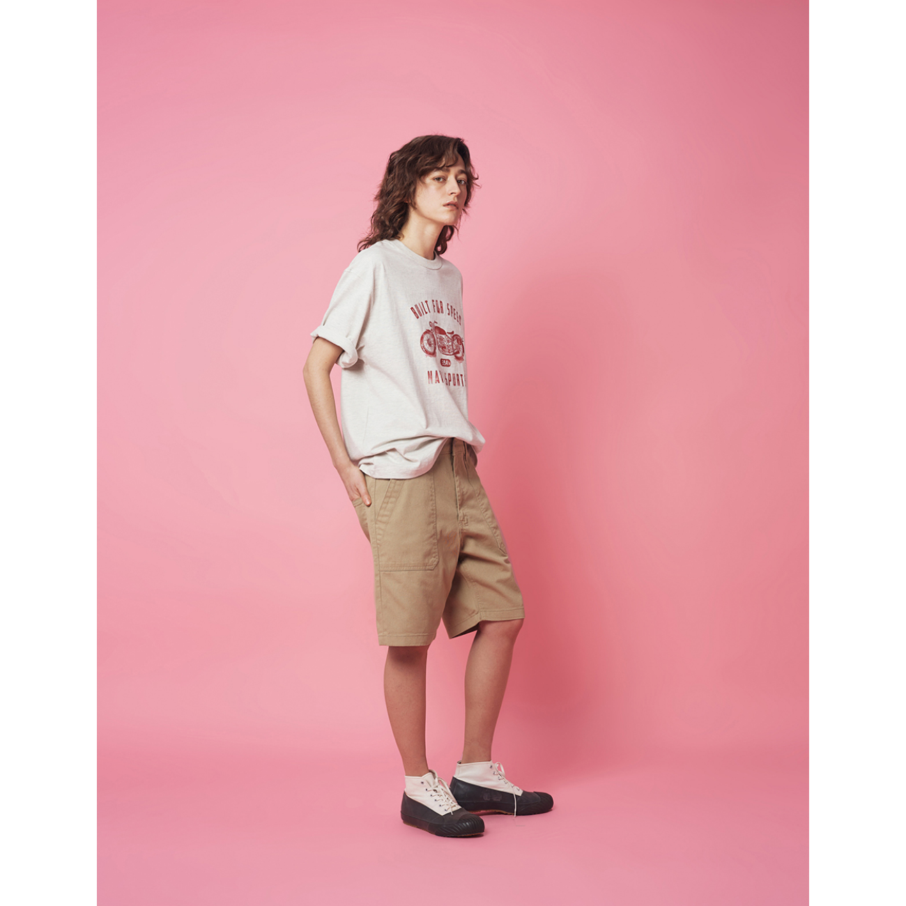 UNIFORM BRIDGE NS BIKE S/S T-SHIRT - OATMEAL