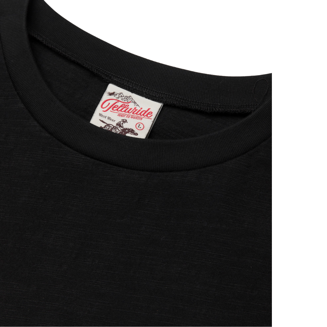 TELLURIDE - DEATH DRIFTER SLUB POCKET TEE - BLACK