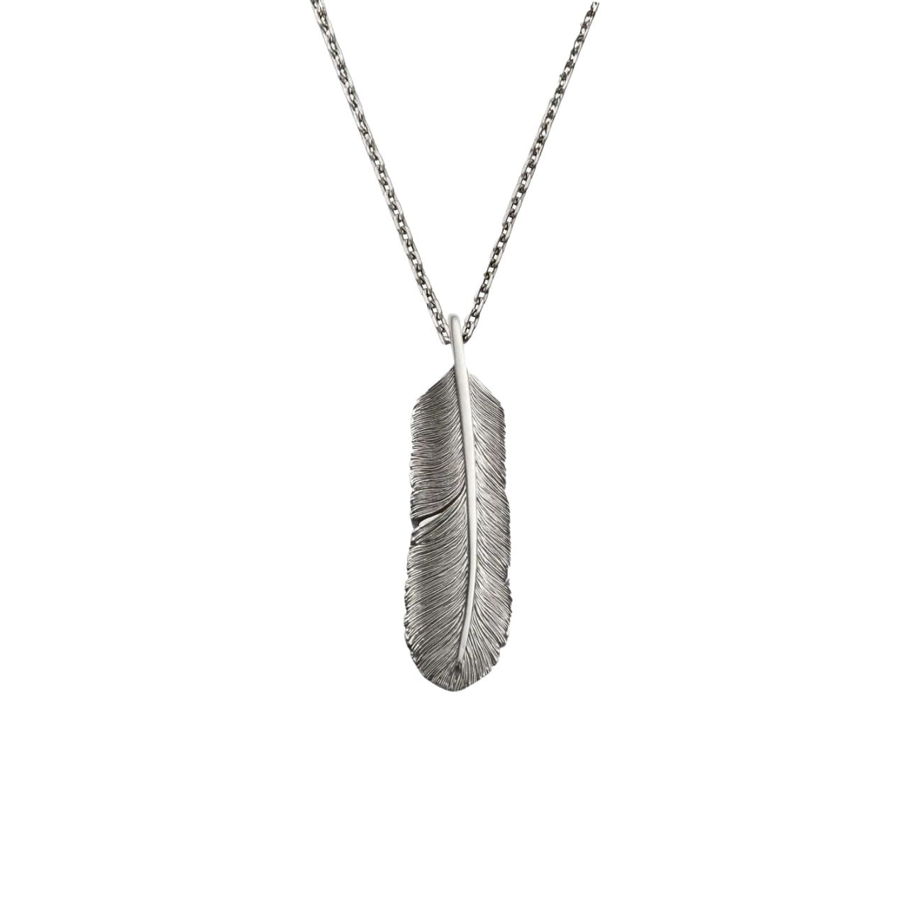 SAAD FEATHER (FACING RIGHT) SILVER 925 PENDANT TOP - No Color