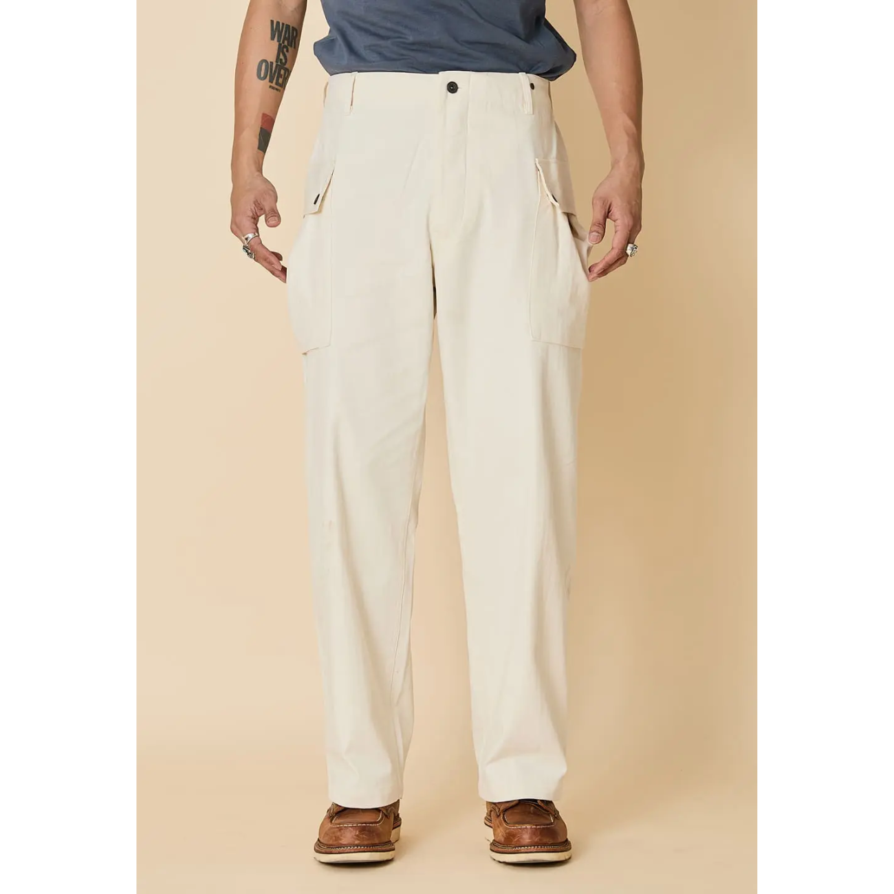 LEGS CO MONKEY PANTS - OFF WHITE