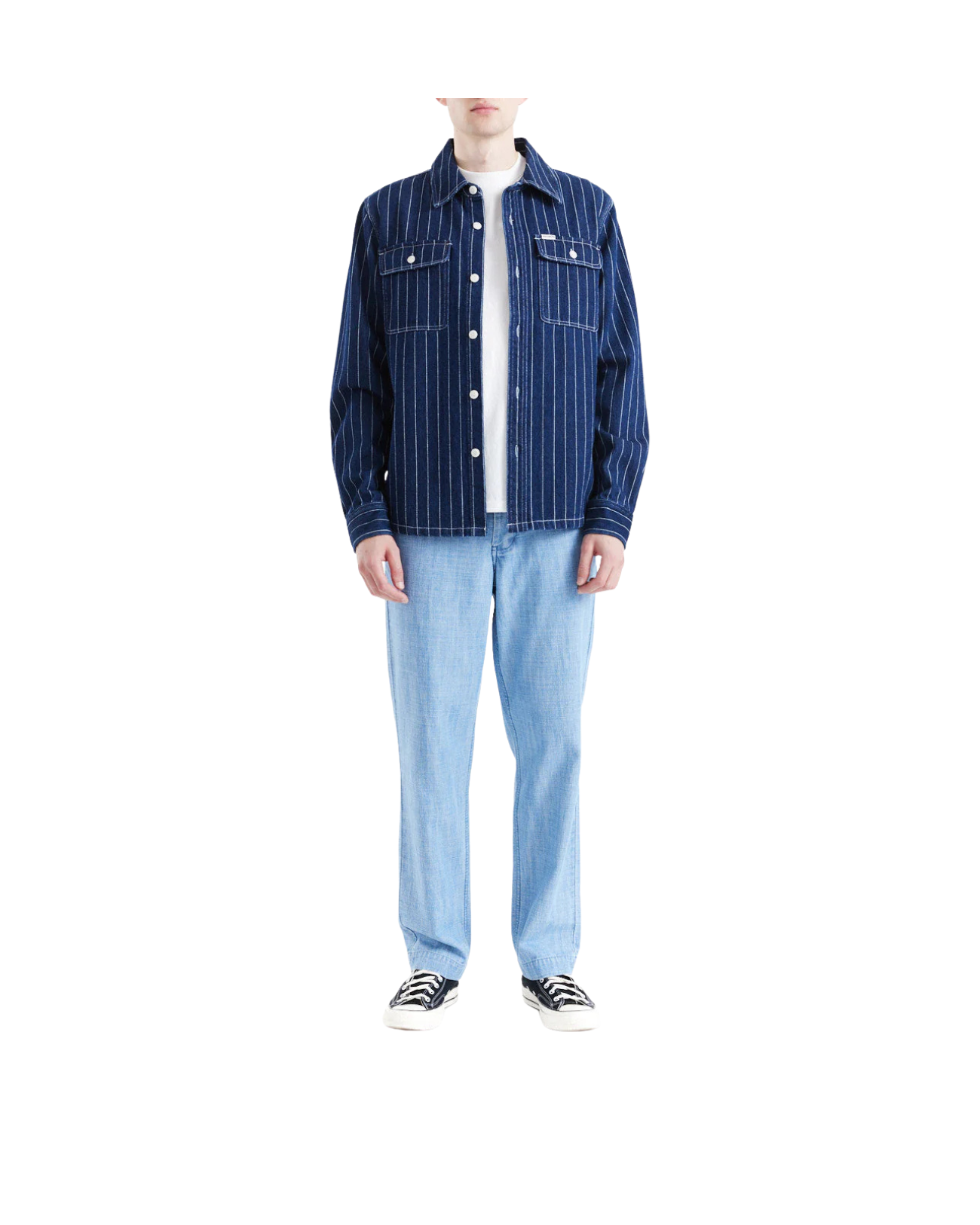 DEUS EX MACHINA VACAY STRIPE DENIM SHIRT - INDIGO