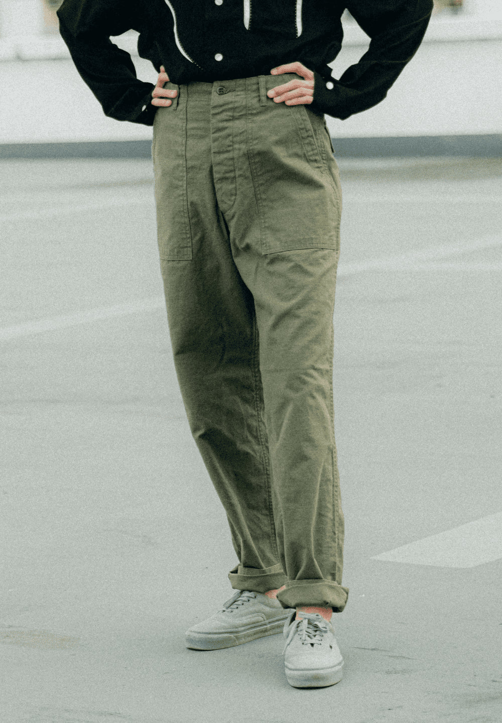 TCB JEANS 50'S BAKER PANTS - OLIVE