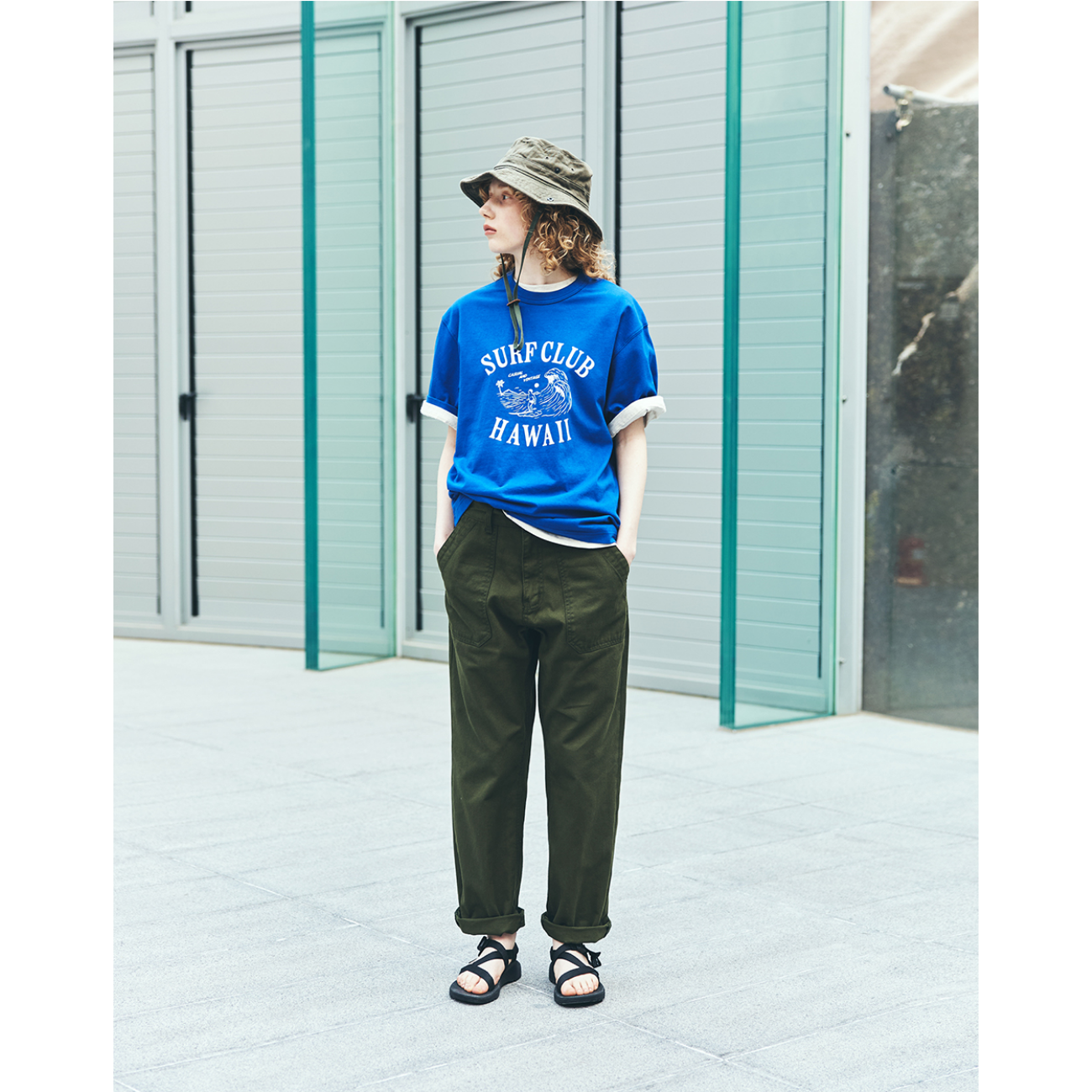 UNIFORM BRIDGE SURF CLUB S/S T-SHIRT - BLUE