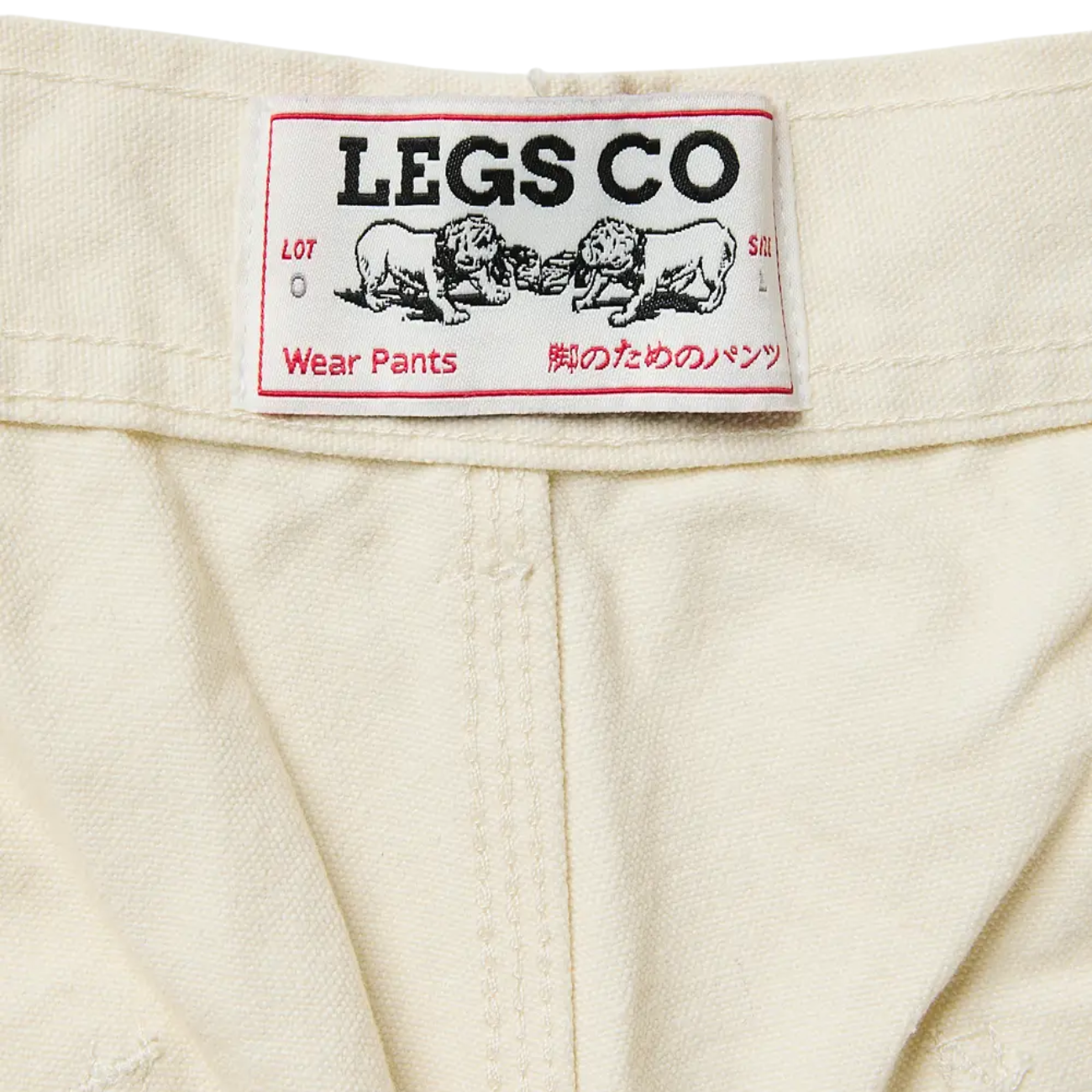 LEGS CO DOUBLE KNEE PAINTER PANTS - OFF WHITE