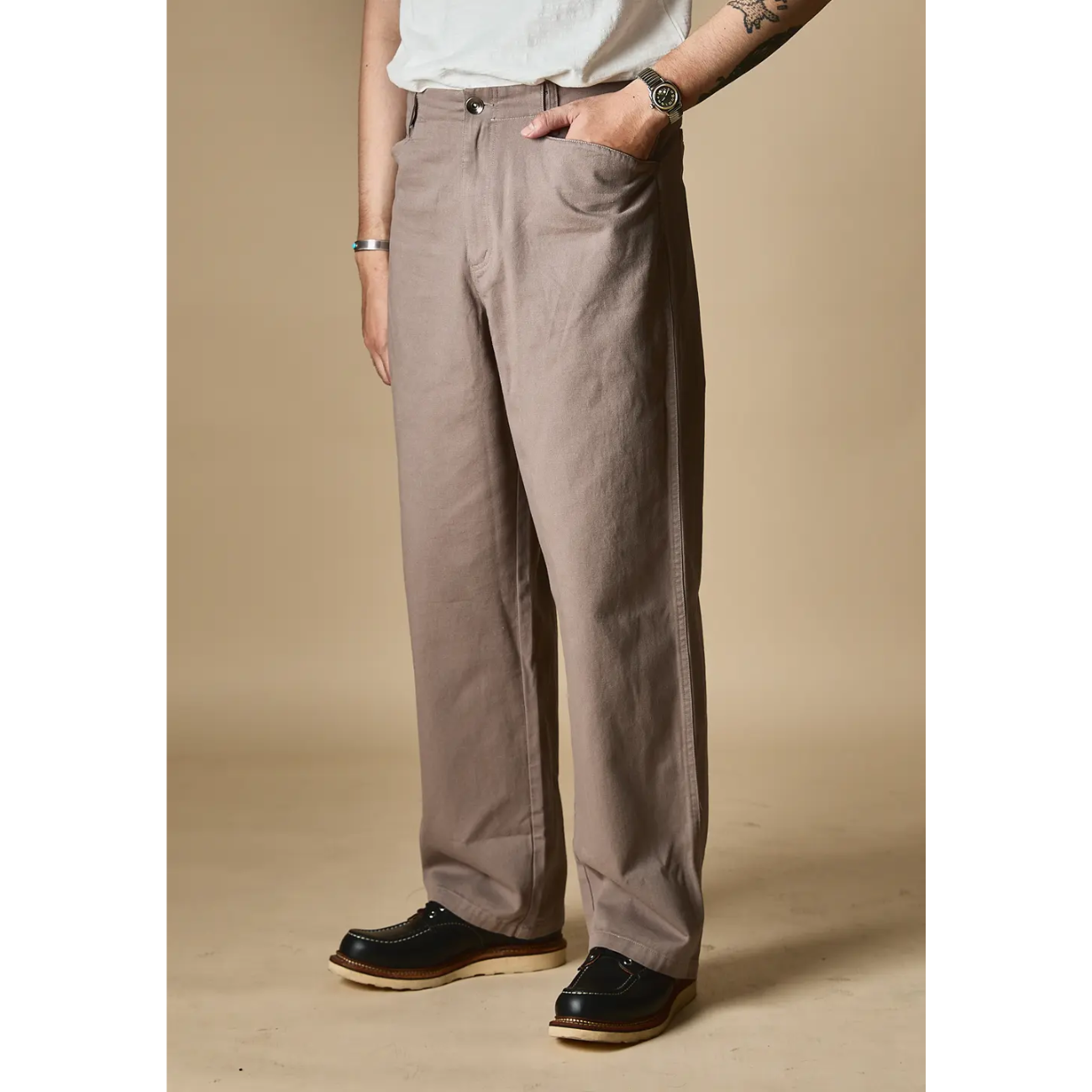 LEGS CO STRAIGHT CUT - REGULAR WORK PANTS - GREY