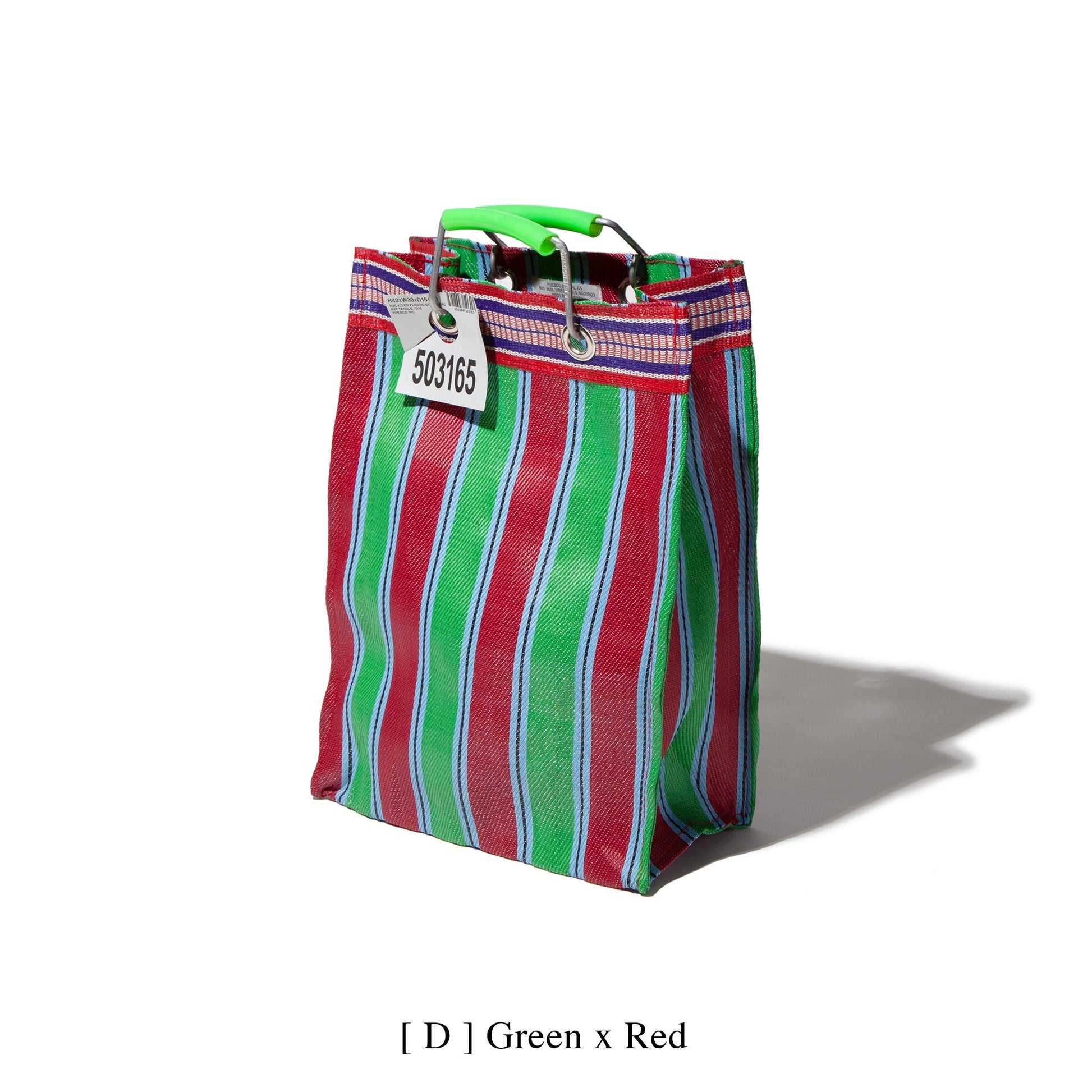 PUEBCO RECYCLED PLASTIC STRIPE BAG / Rectangle D15