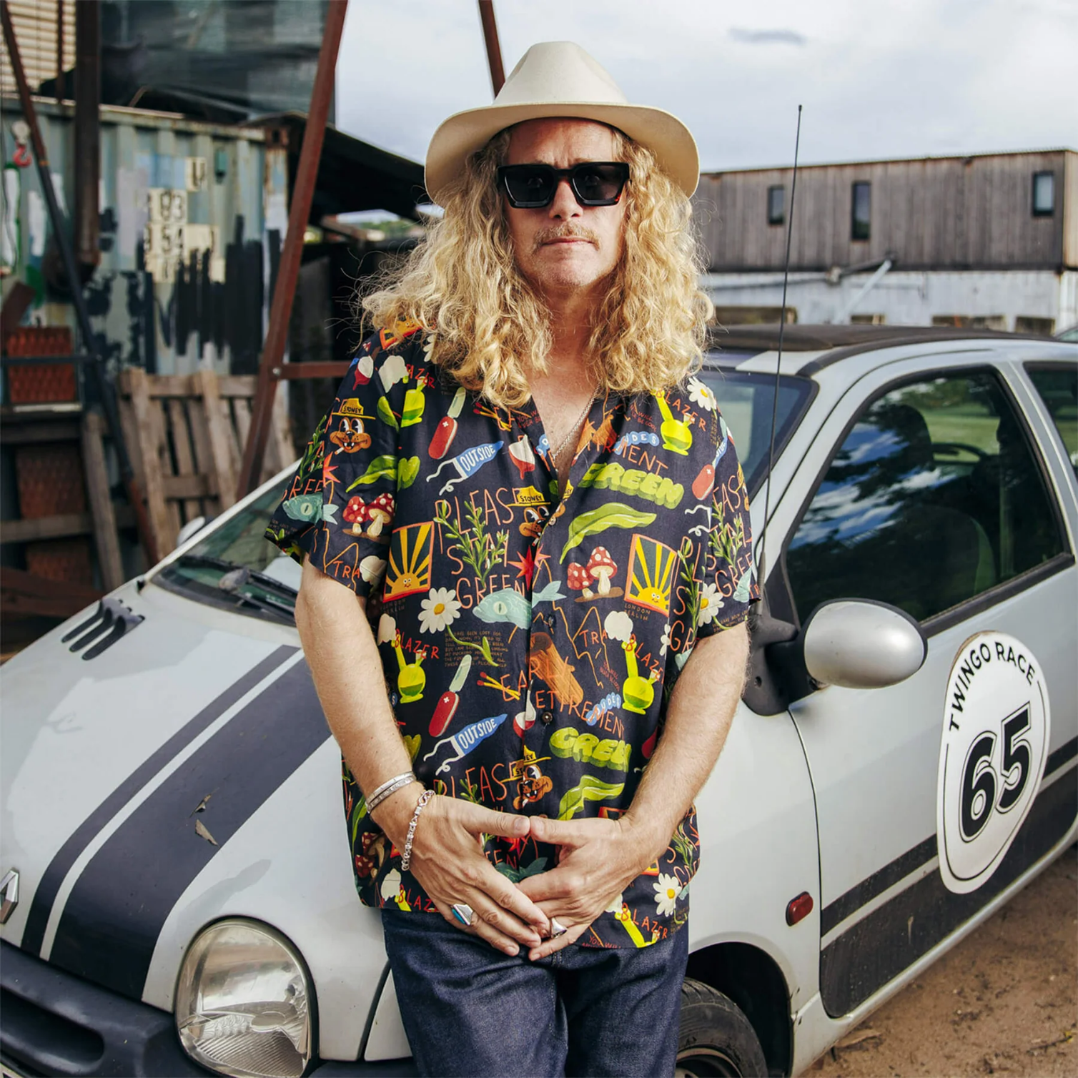 THE DUDES TREASURE TRAIL BLACK HAWAIIAN SHIRT - MULTICOLOR