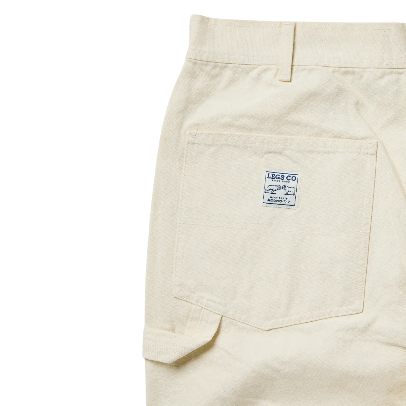 LEGS CO DOUBLE KNEE PAINTER PANTS - OFF WHITE