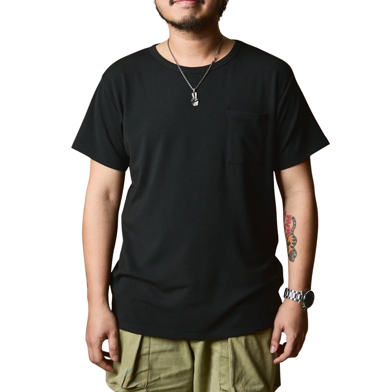 TELLURIDE SLUB POCKET T-SHIRT - BLACK