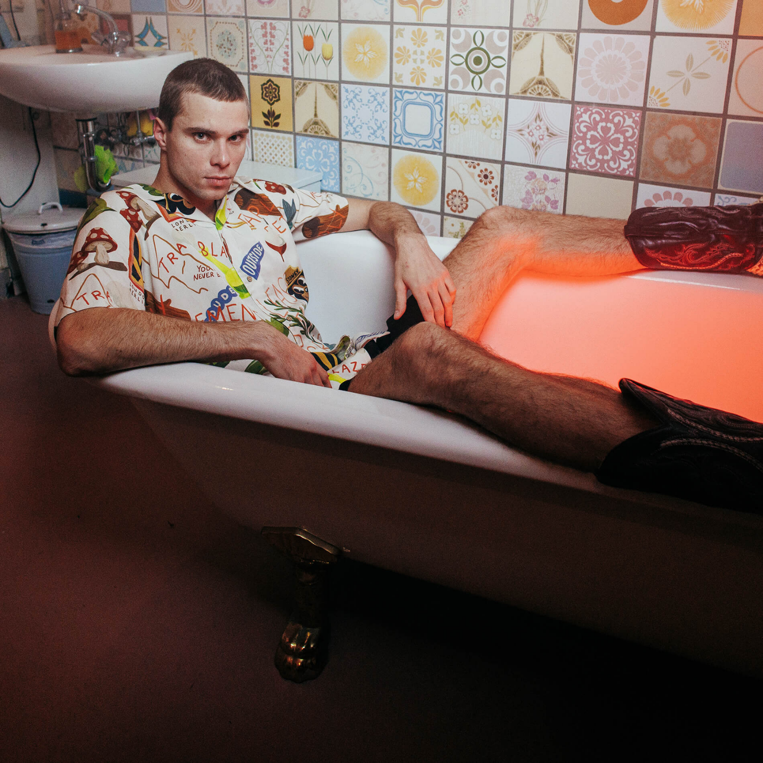 THE DUDES TREASURE TRAIL WHITE HAWAIIAN SHIRT - MULTICOLOR