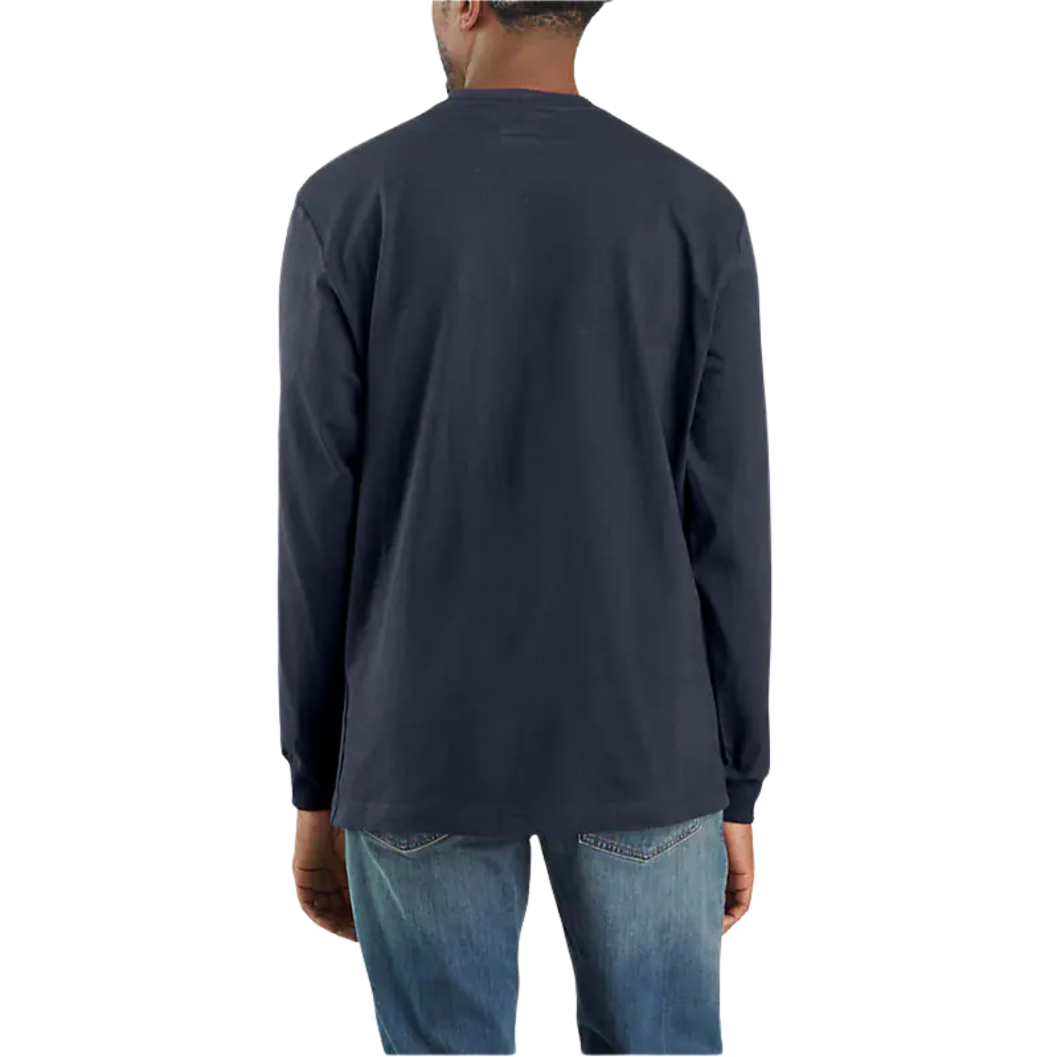 CARHARTT LOOSE FIT HEAVYWEIGHT LONG-SLEEVE POCKET T-SHIRT - BLACK