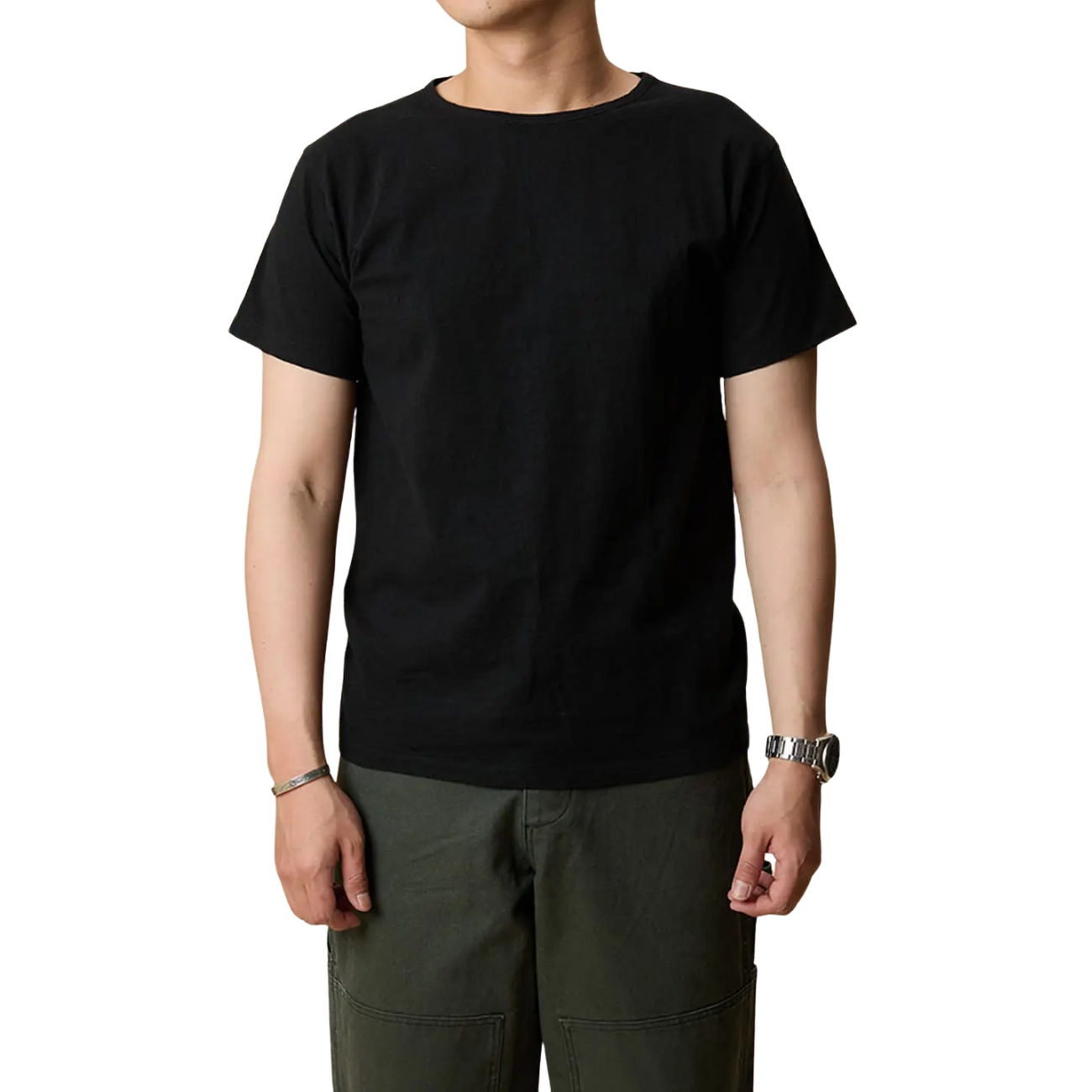 TELLURIDE SLUB COTTON T-SHIRT - BLACK
