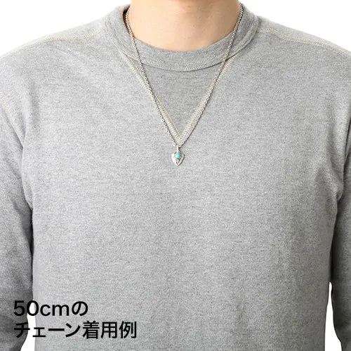 SAAD HEART FEATHER NATURAL TURQUOISE STONE PENDANT TOP - No Color