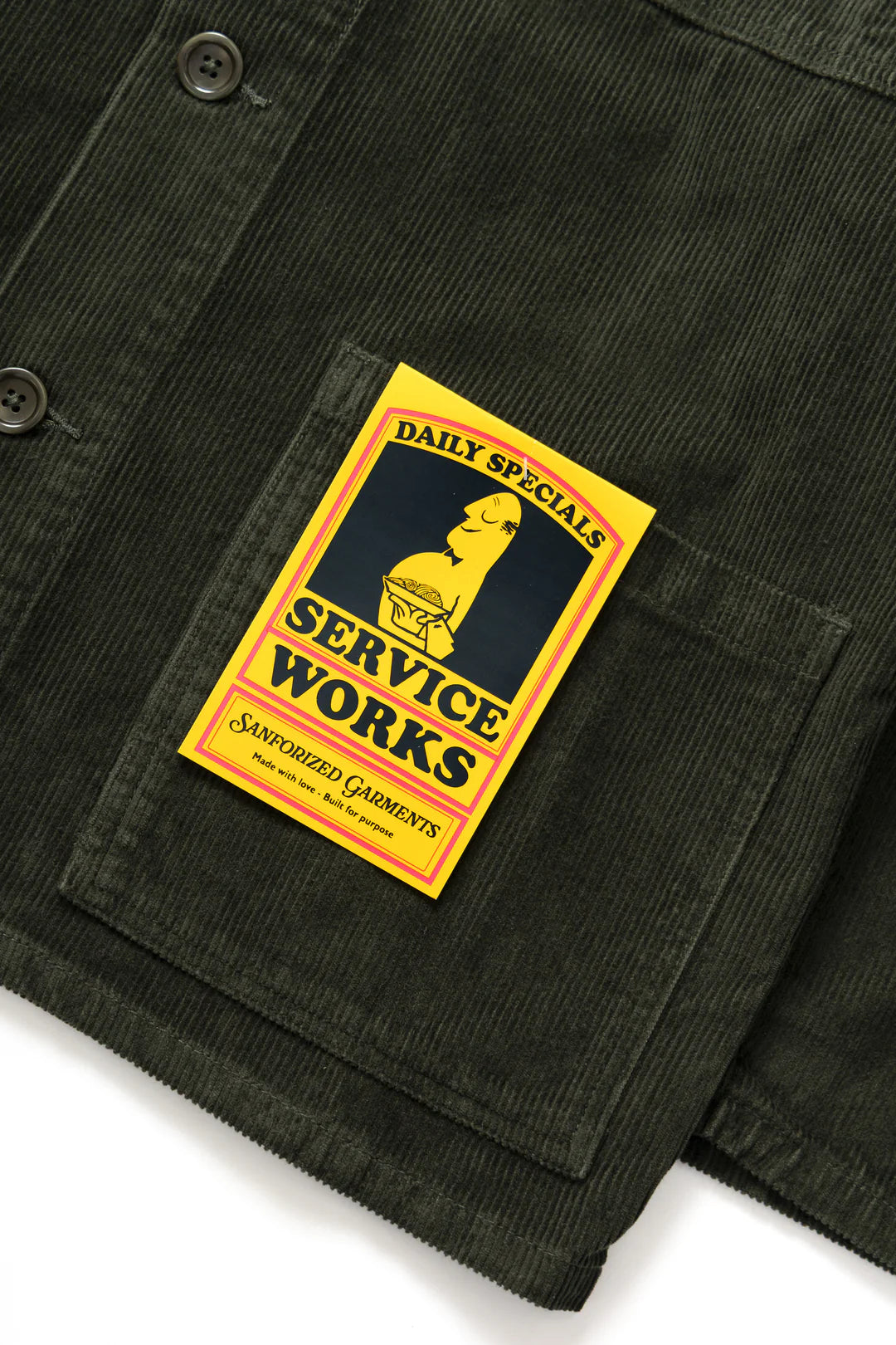 SERVICE WORKS CORDUROY CHORE SHIRT - COPPICE