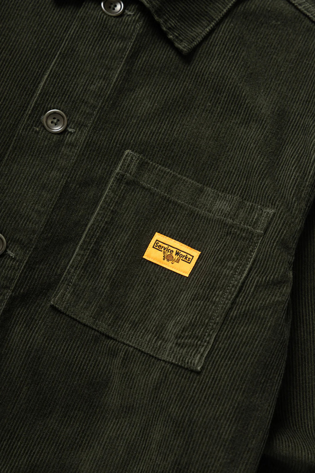 SERVICE WORKS CORDUROY CHORE SHIRT - COPPICE