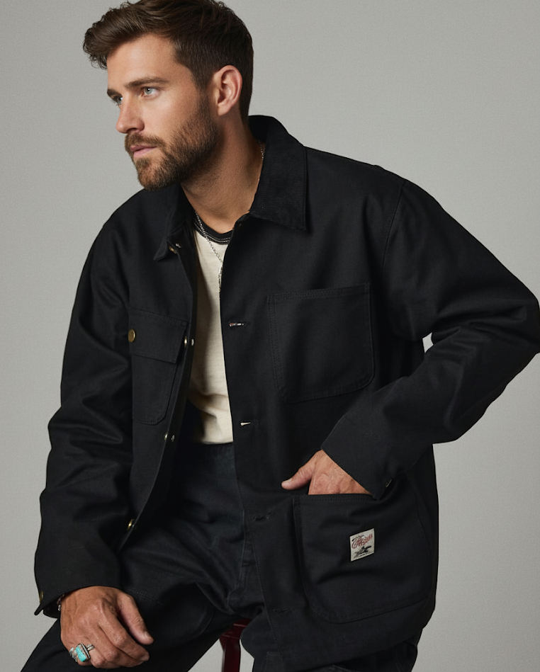 TELLURIDE WANDERER CHORE COAT - BLACK