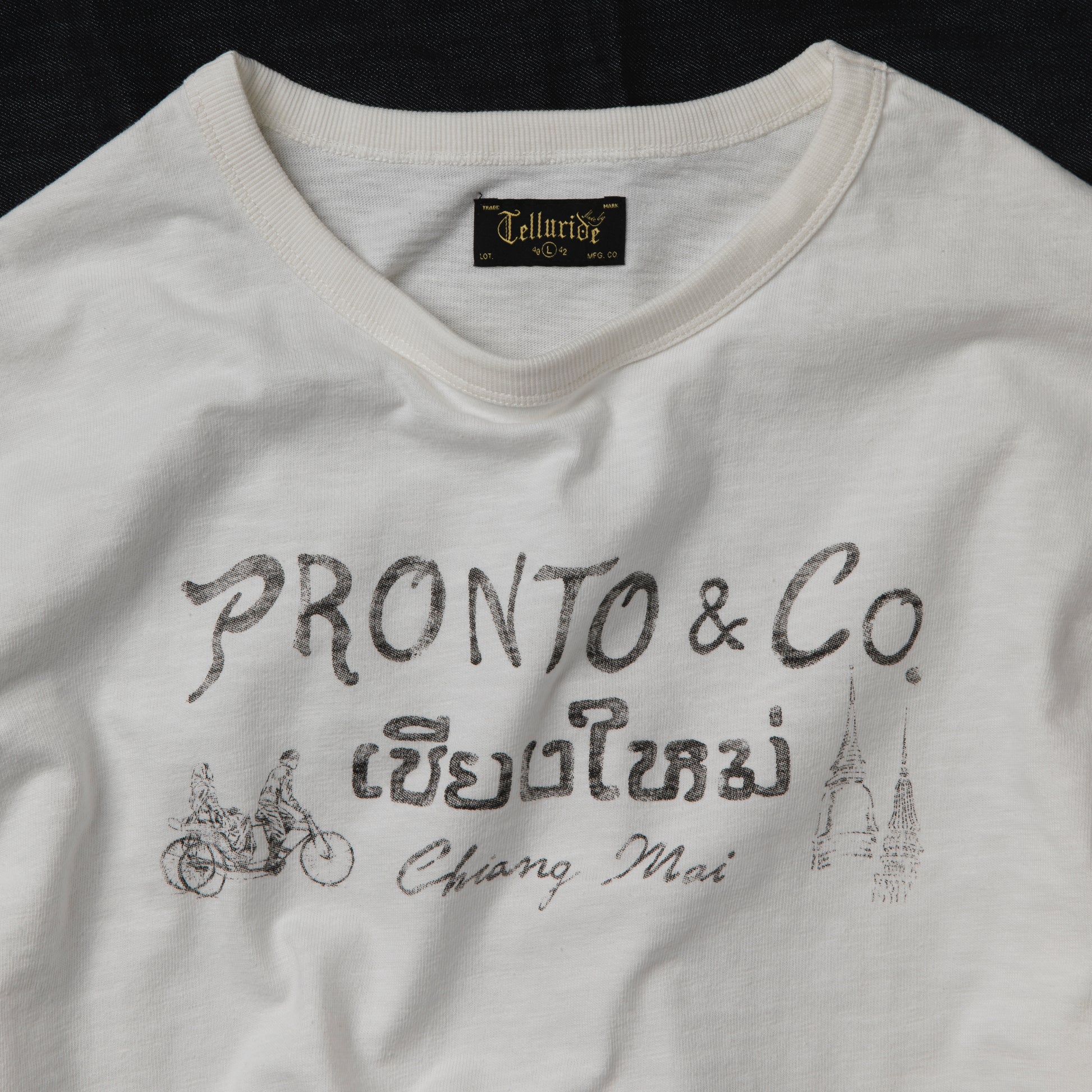 PRONTO & CO. CHIANG MAI KHAM MUEANG SOUVENIR TEE - WHITE