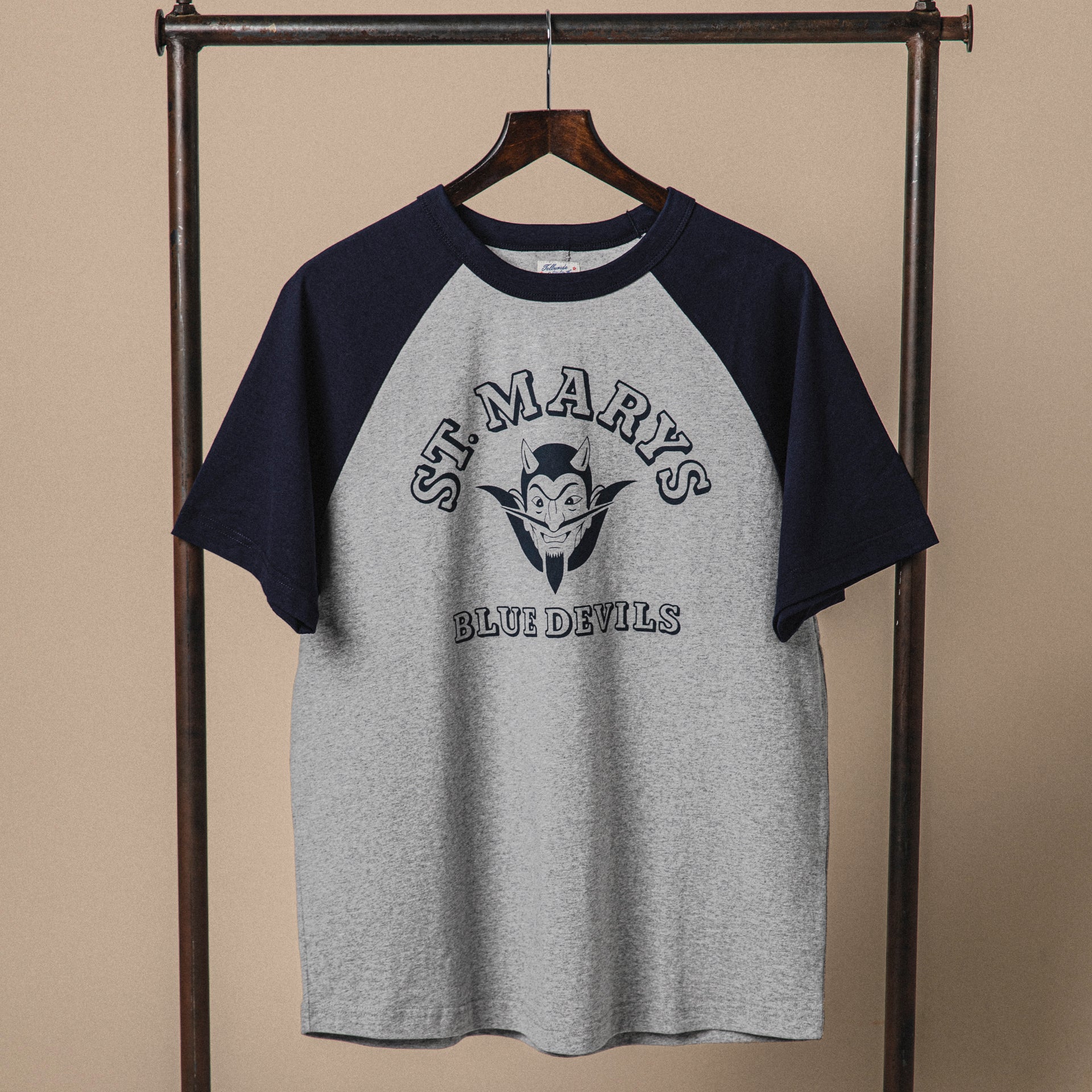 TELLURIDE SPINE RAGLAN TEE ST. MARY - GREY/NAVY